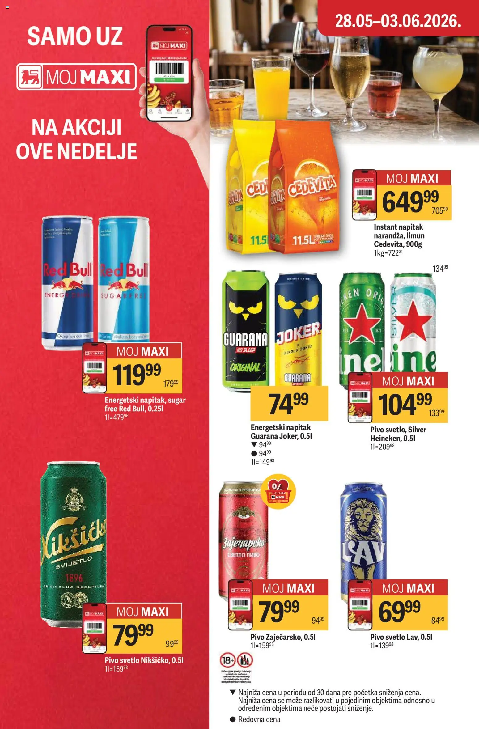Maxi katalog - važi od 28.05.2026 | Strana: 28 | Proizvode: Guarana, Red Bull, Pivo, Limun