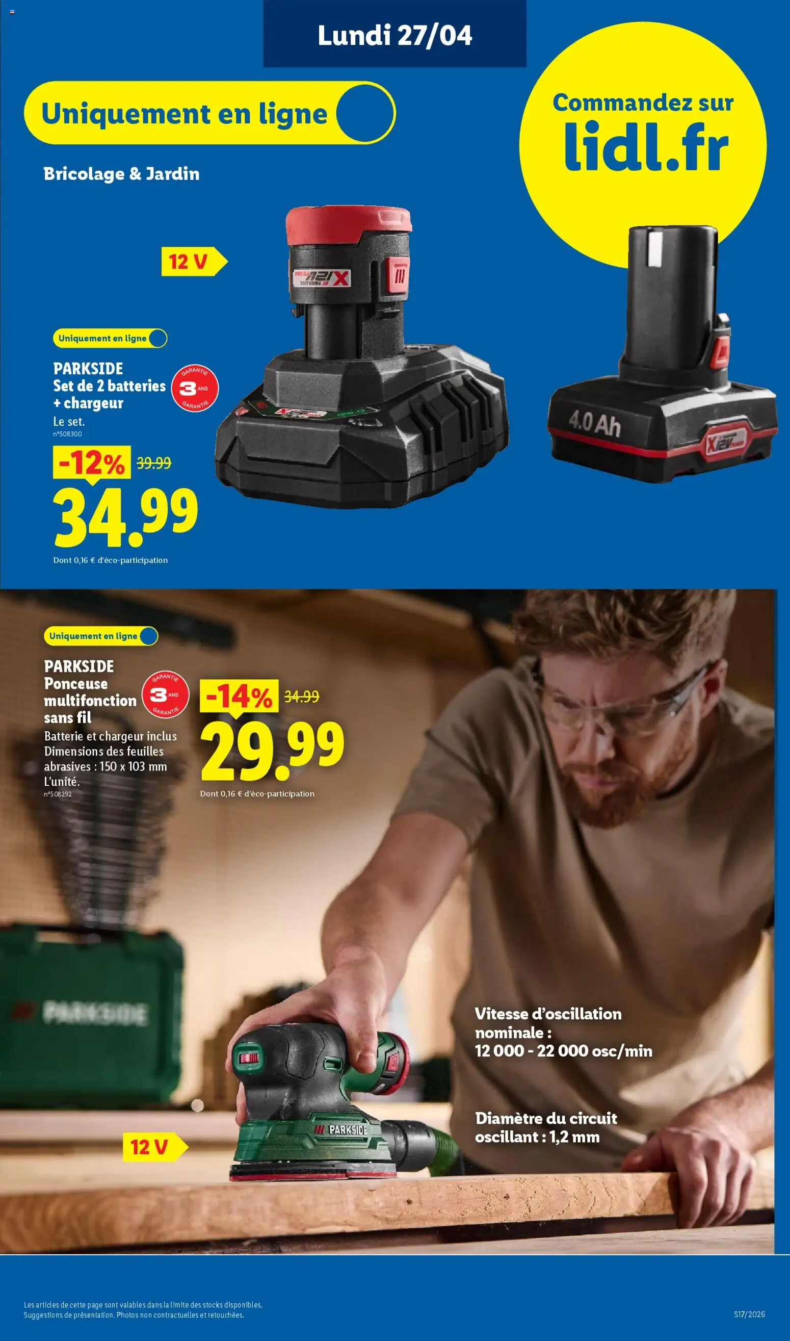 {H1} | Page: 55 | Produits: Ponceuse, Batterie