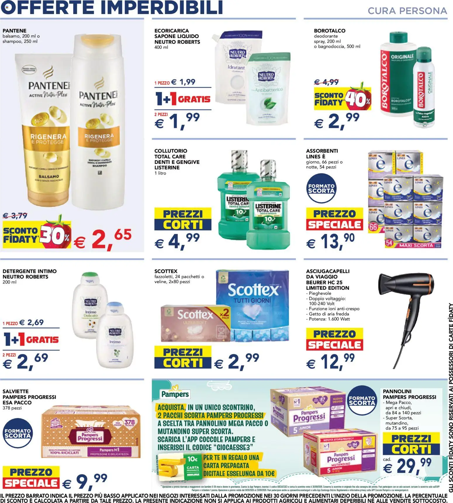 Volantino Esselunga S del 10/09/2026 | Pagina: 18 | Prodotti: Detergente intimo, Detergente, Tè, TV