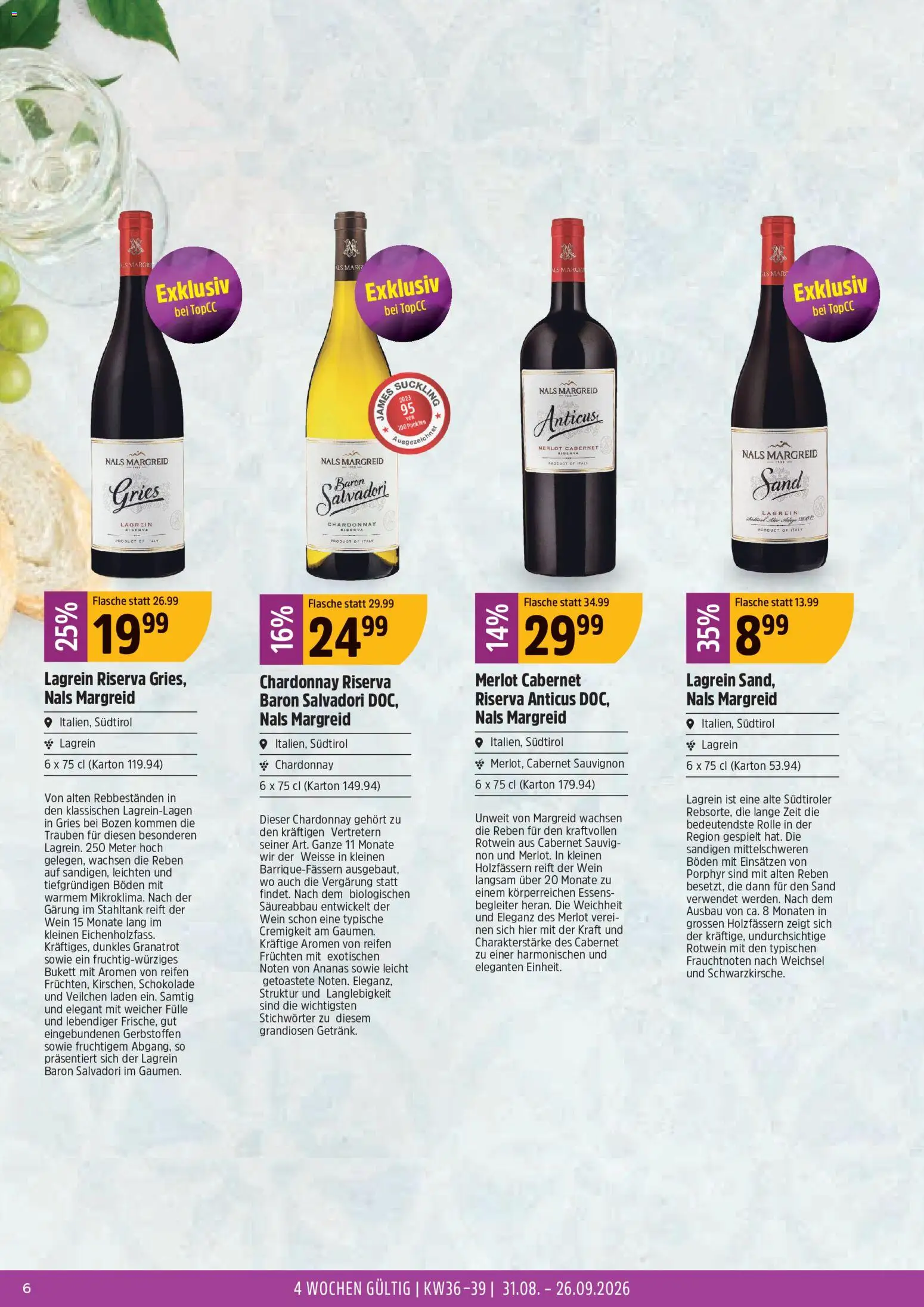 TopCC aktionen Weinfestival – gültig ab 31.08.2026 | Seite: 6 | Produkte: Rotwein, Schokolade, Wein, Ananas