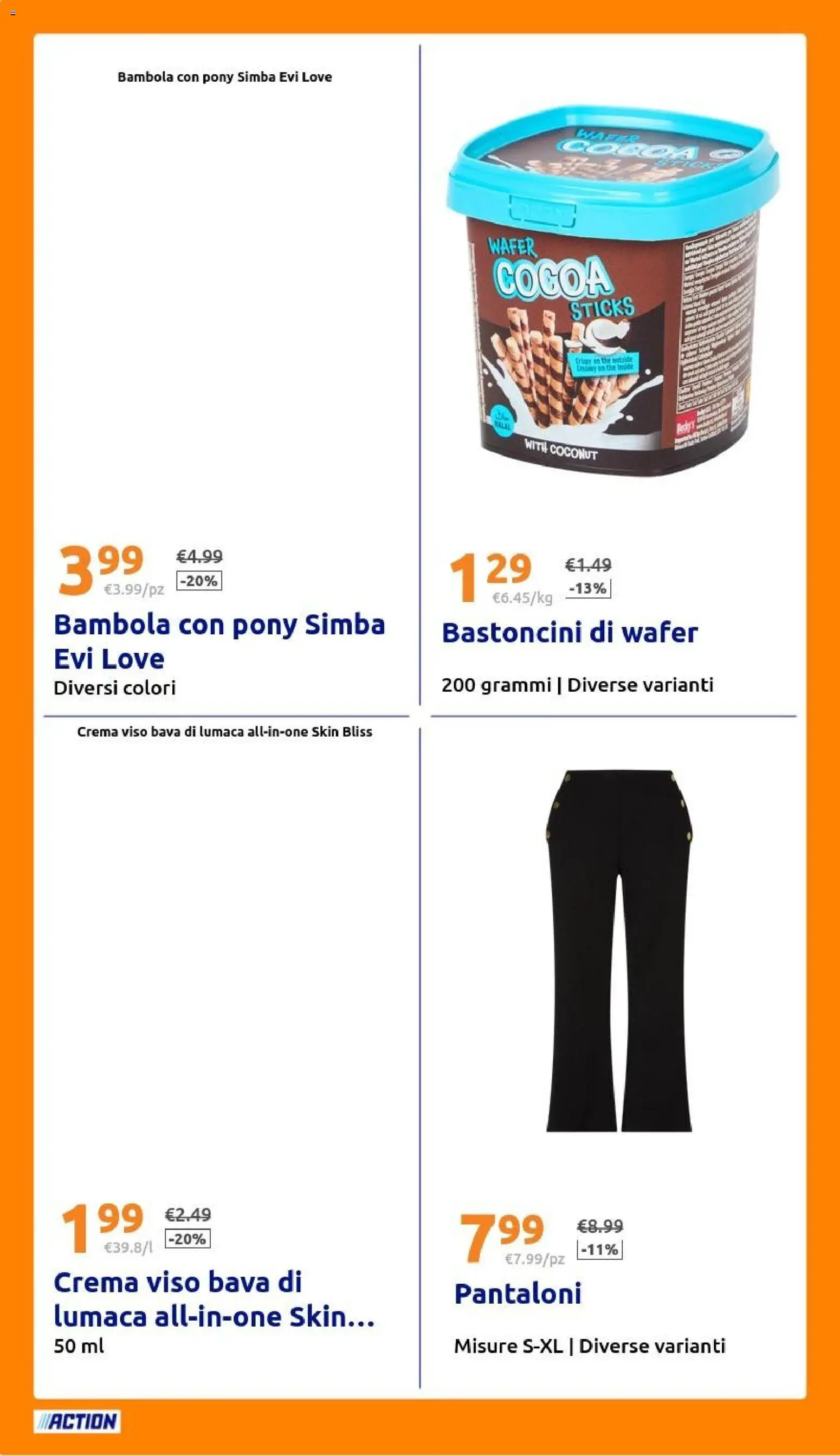 Volantino Action del 12/08/2026 | Pagina: 30 | Prodotti: Crema, Crema viso, Pantaloni, The