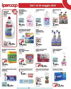 Anteprima del volantino Ipercoop volantino valido a partire dal 07.05.2026 | Pagina: 26 | Prodotti: Fazzoletti, Antizanzare, Lavastoviglie, Data
