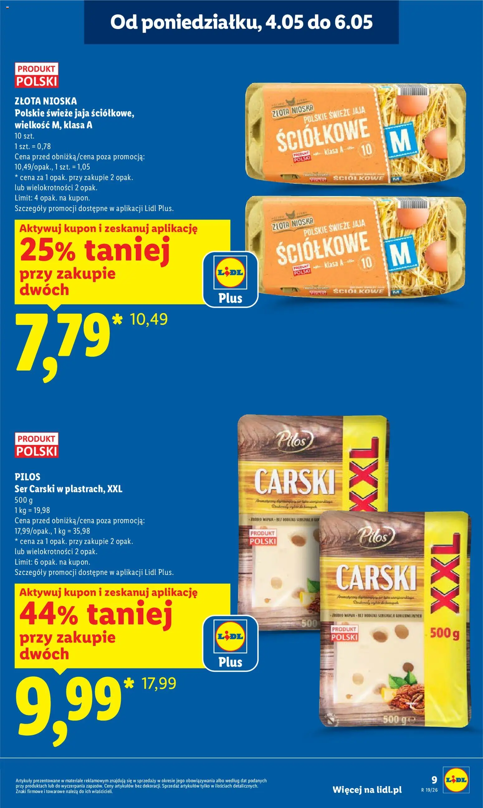 Lidl gazetka od 04.05.2026 | Strona: 9 | Produkty: Ser, Jaja