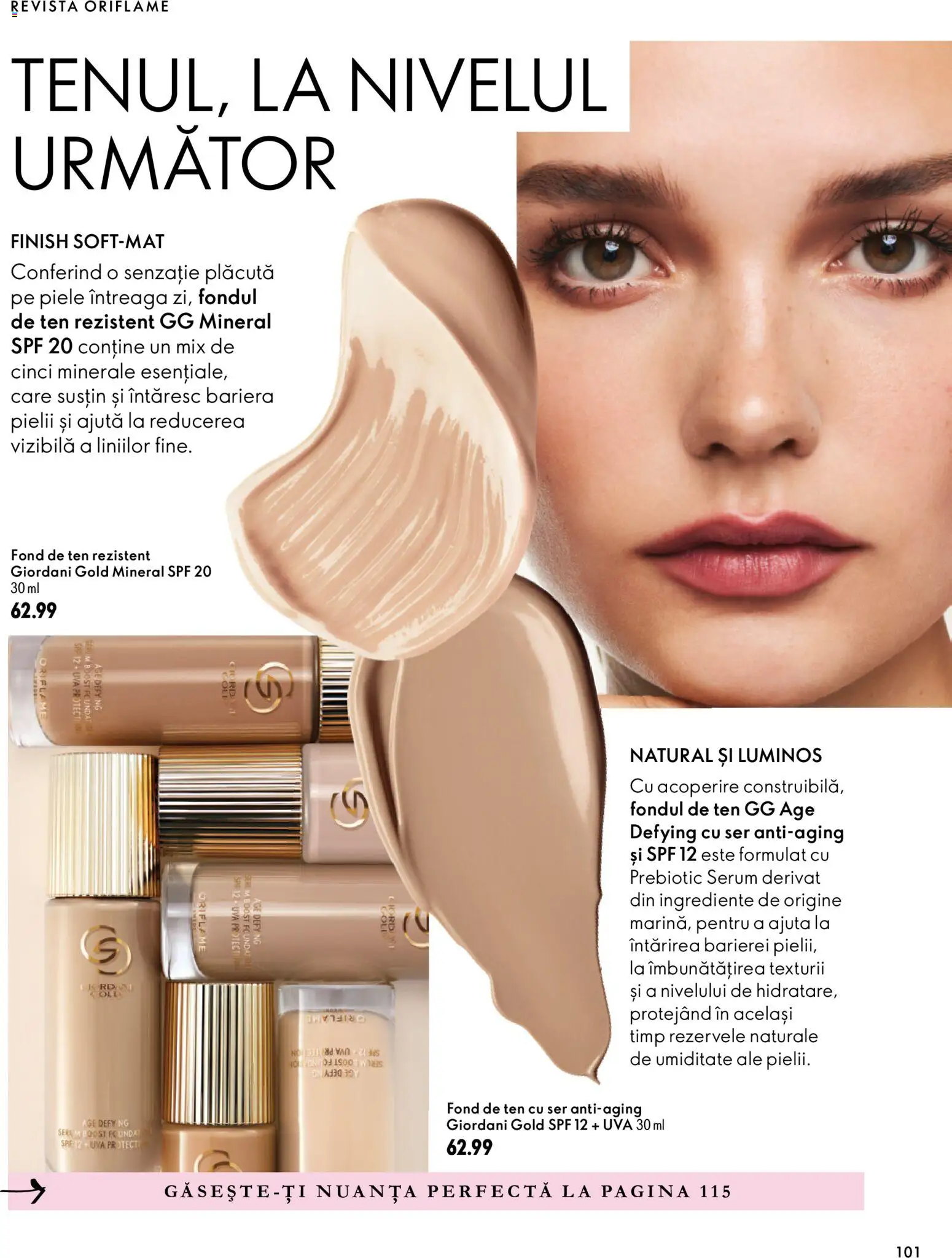 Noul catalog Oriflame – valabil de la 30.09.2026 | Pagină: 101 | Produse: Fond de ten, Serum