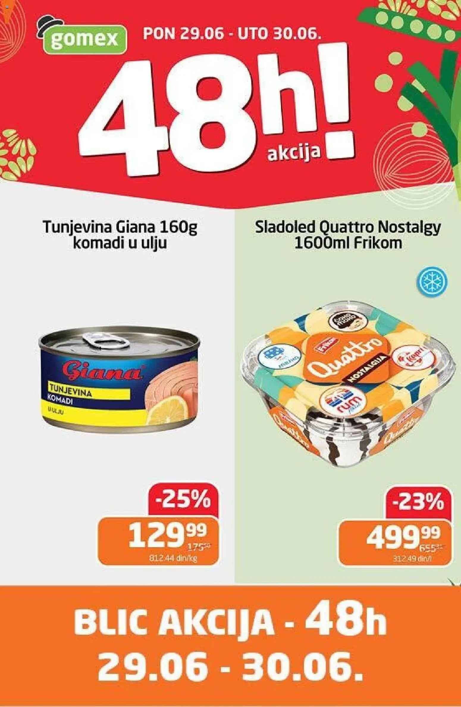 Gomex katalog - važi od 29.06.2026 | Strana: 1 | Proizvode: Sladoled