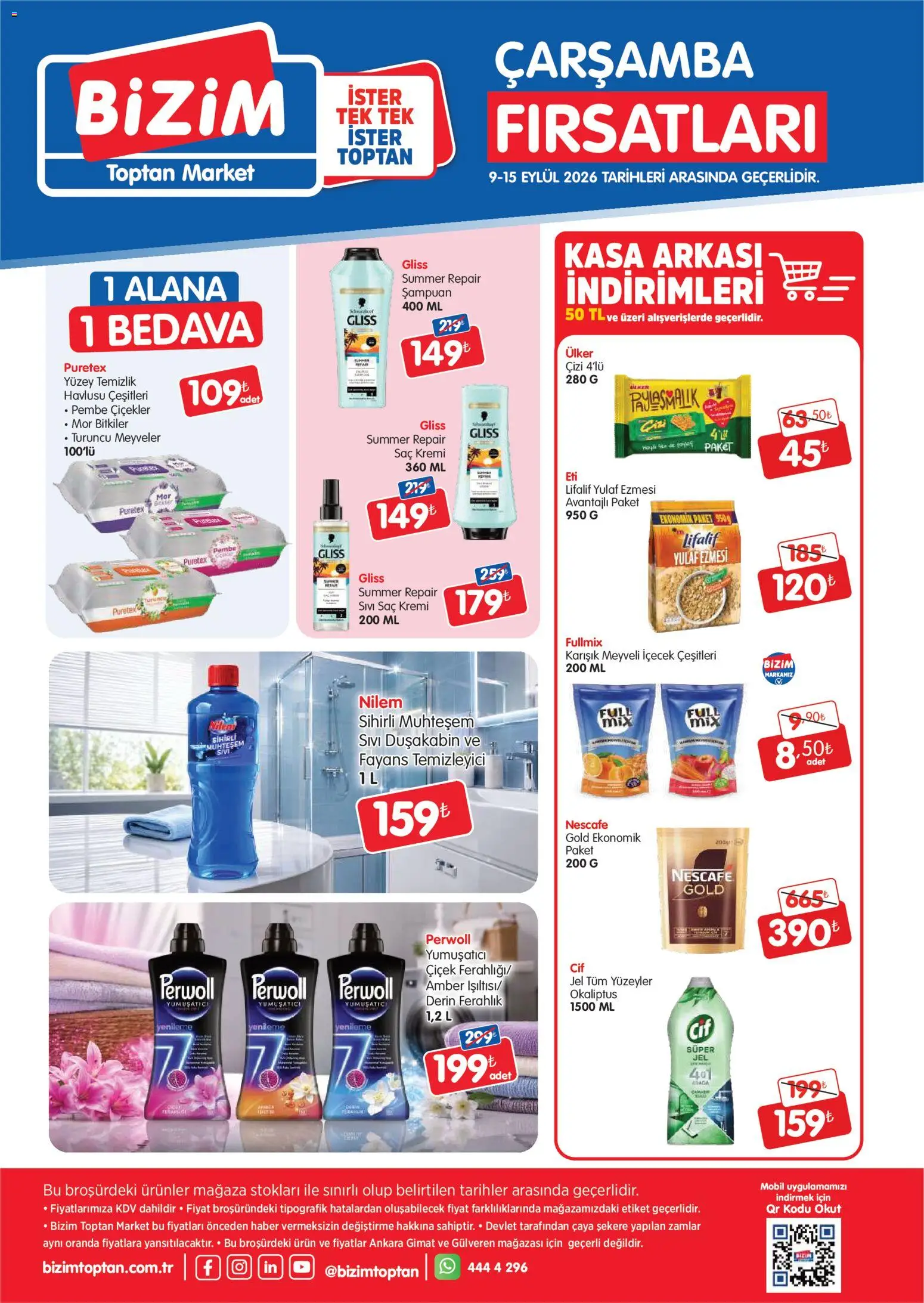 Bizim Toptan Katalog - 09 Eylül 2026 tarihinden itibaren geçerlidir | Sayfa: 3 | Ürünler: Şampuan, Saç Kremi, Yumuşatıcı, Yulaf