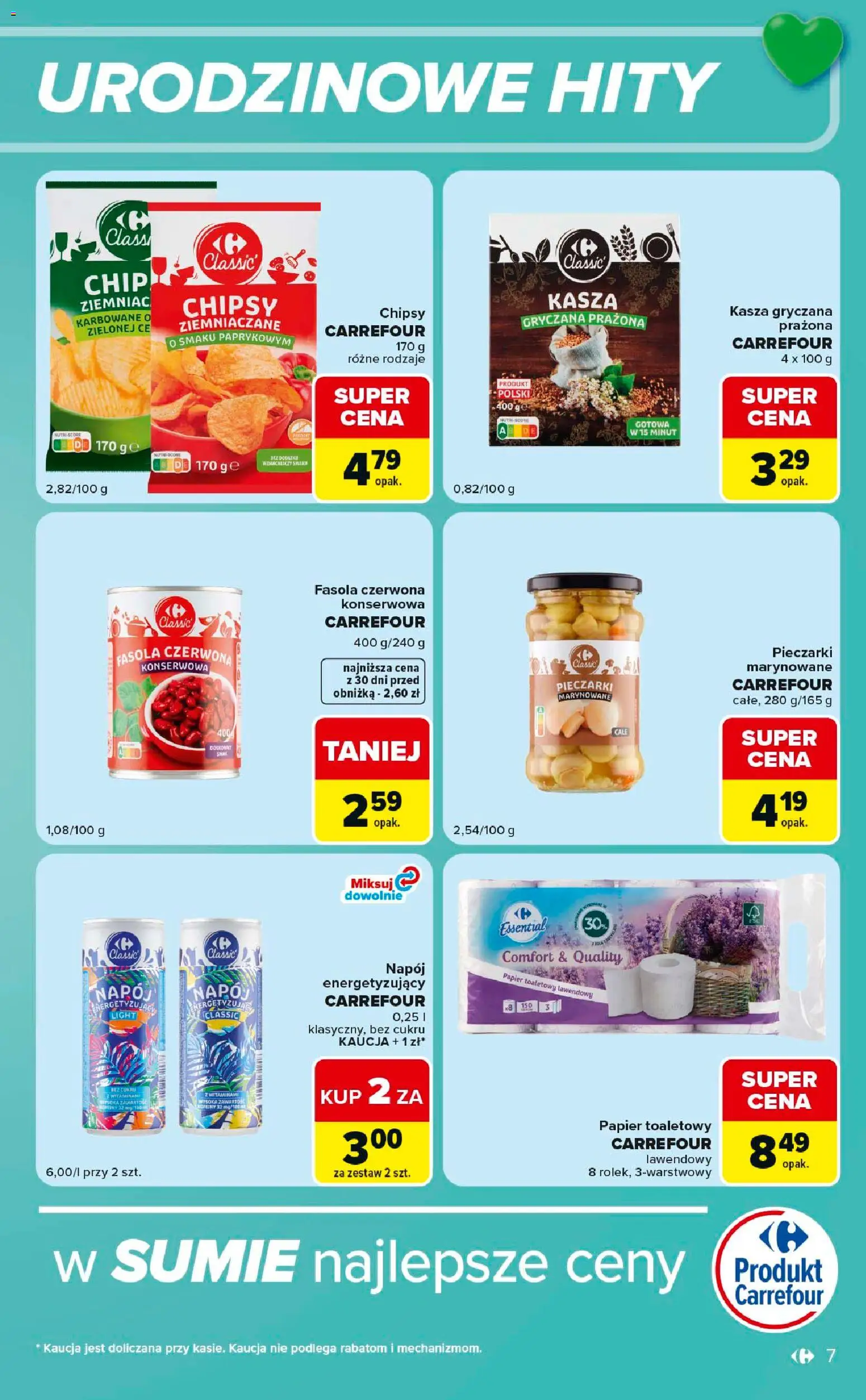 Carrefour gazetka - Express od 20.10.2026 | Strona: 7 | Produkty: Chipsy, Pieczarki, Fasola czerwona, Fasola