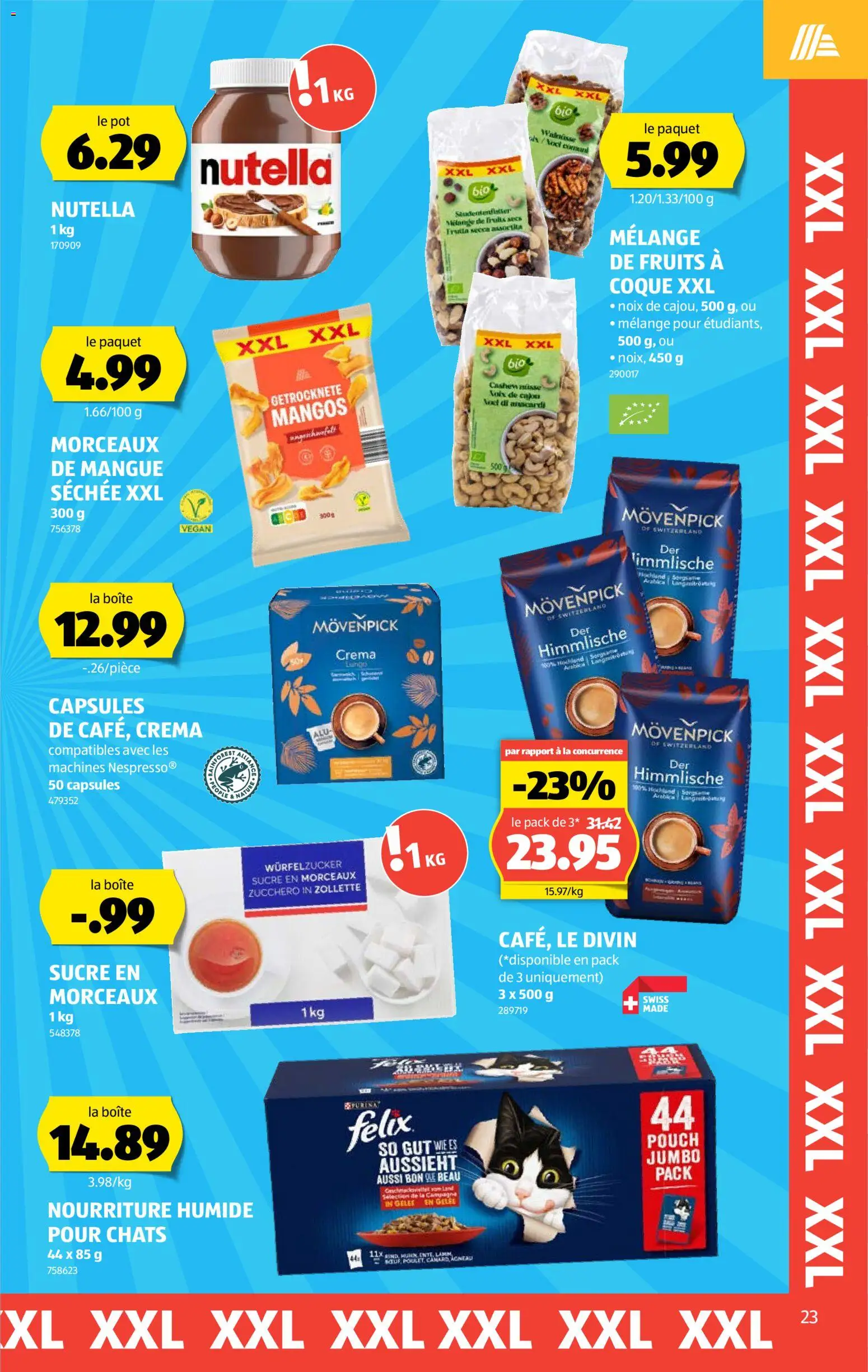 Aldi aktionen FR – gültig ab 20.08.2026 | Seite: 23 | Produkte: Nutella, Mango