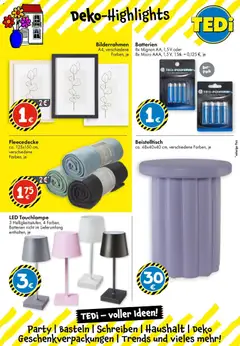 TEDi Neueröffnung Aarbergen ab 05.06.2026 gültig | Seite: 18 | Produkte: Beistelltisch, Batterien, Bilderrahmen