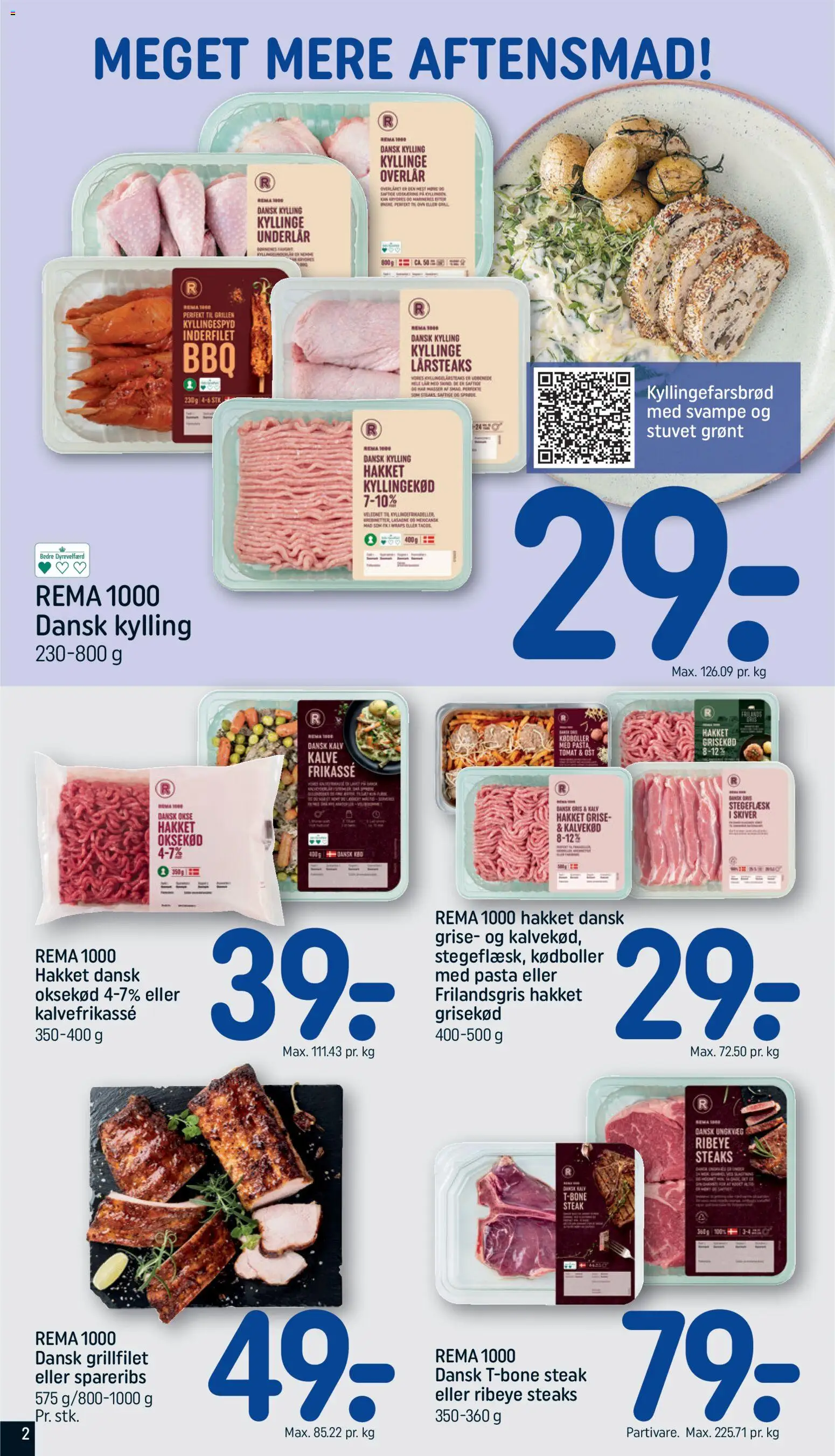 Rema 1000 tilbudsavis – gyldig fra 26/07/2026 | Side: 2 | Produkter: Svampe, Ost, Oksekød, Spareribs