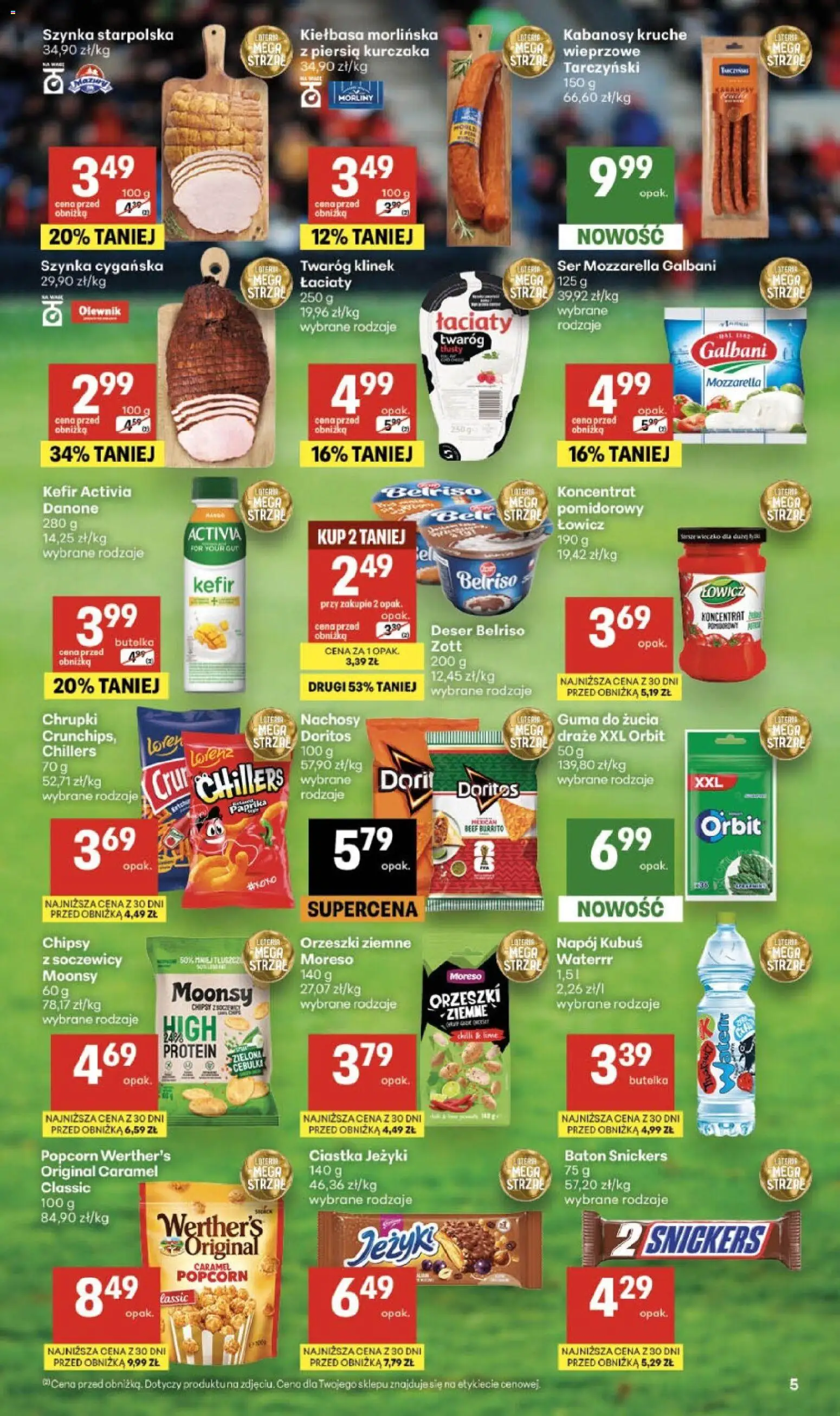 Delikatesy Centrum gazetka - Sklepy Własne od 11.06.2026 | Strona: 5 | Produkty: Doritos, Popcorn, Mozzarella, Ciastka
