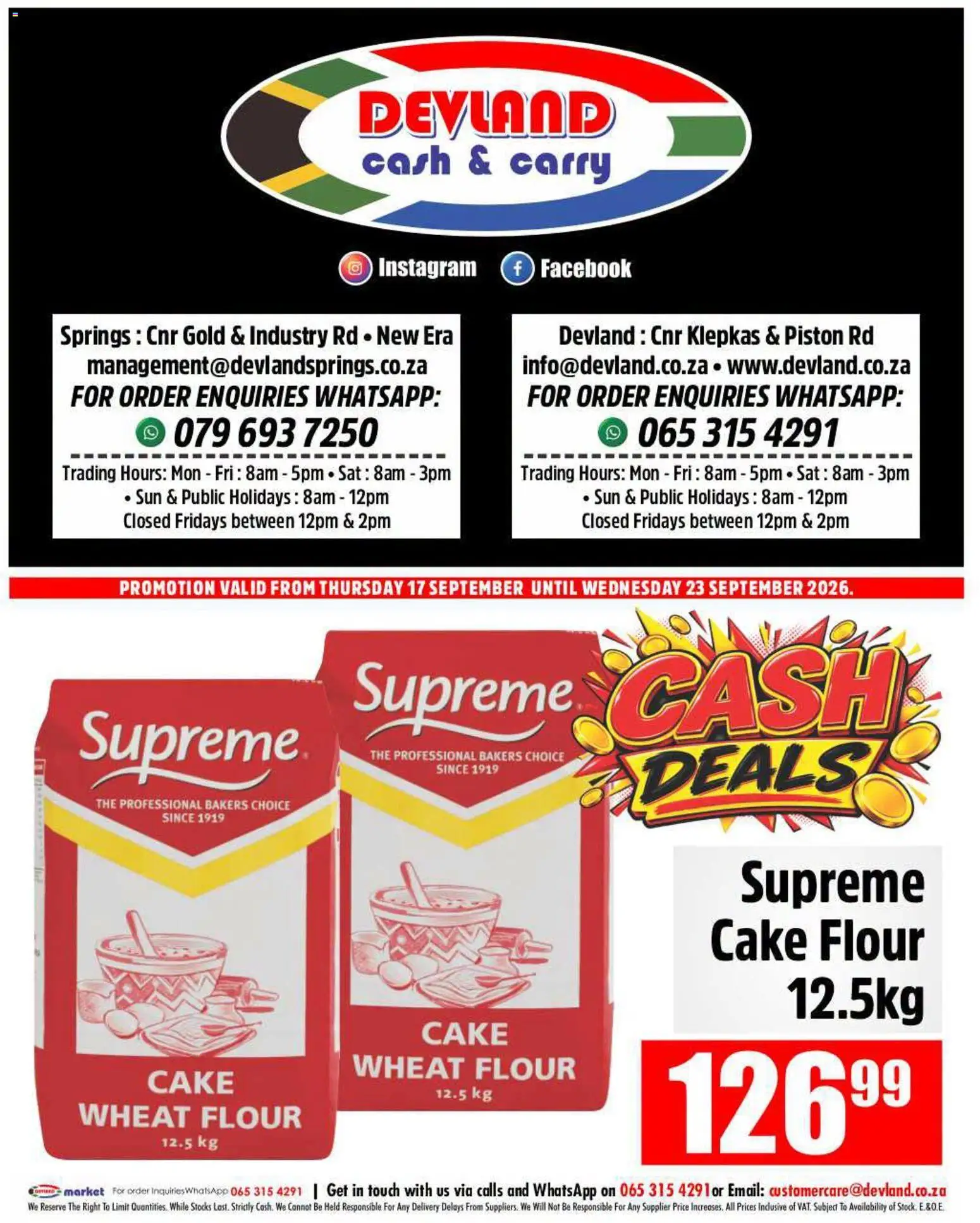 New Devland catalogue – valid from 17/09/2026 | Page: 7 | Products: Cake, Flour