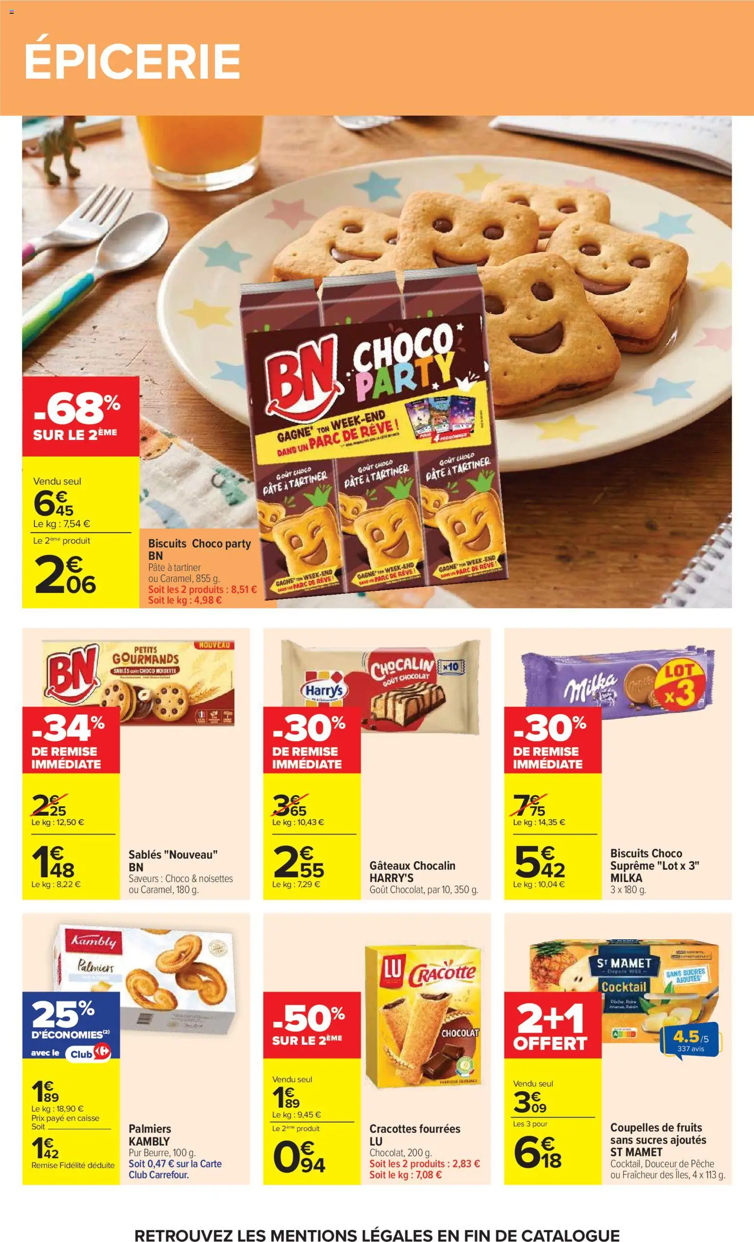 {H1} | Page: 57 | Produits: Pêche, Noisettes, Chocolat, Biscuits