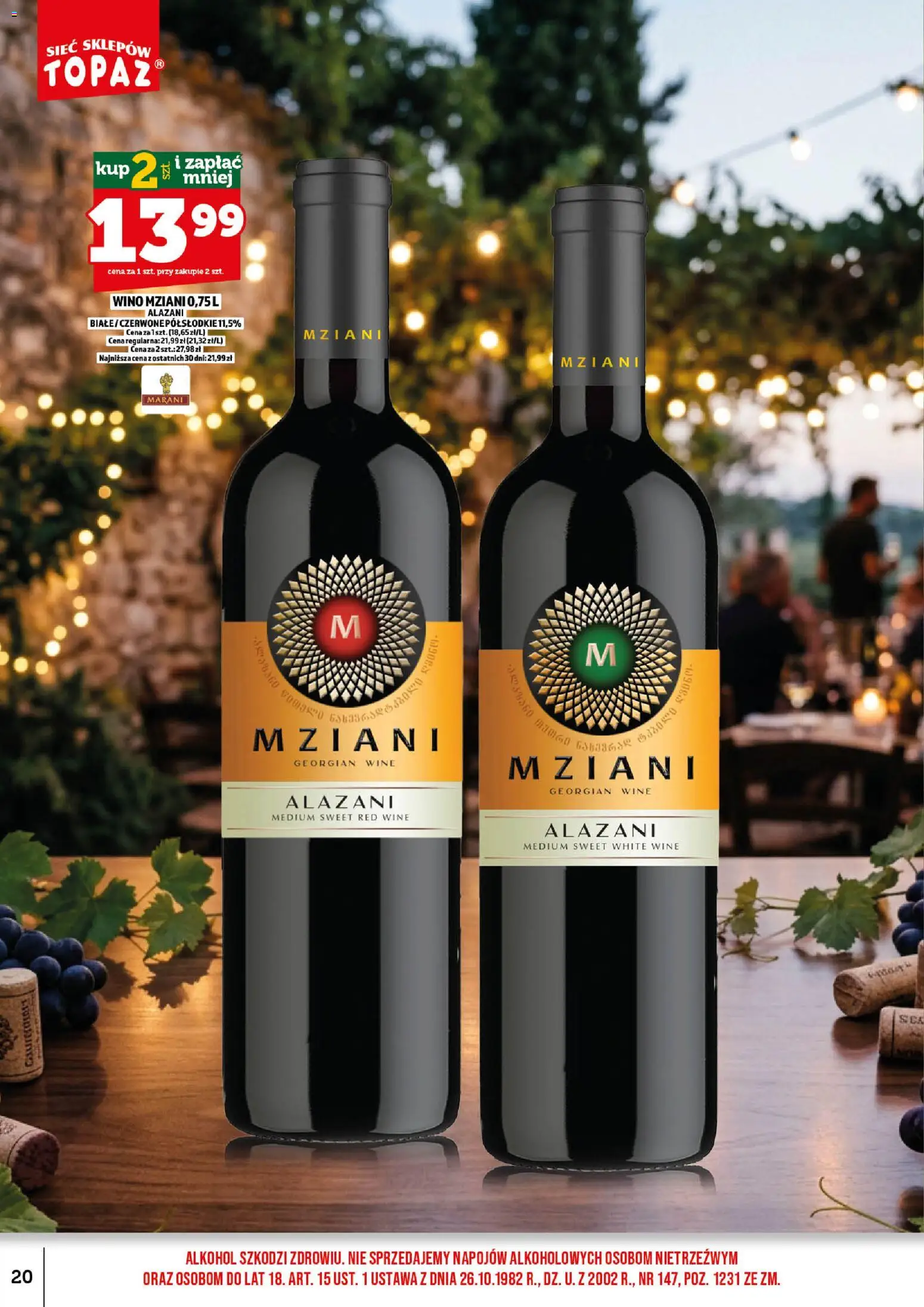 Topaz gazetka alkoholowa od 01.09.2026 | Strona: 22 | Produkty: Wino, Alkohol