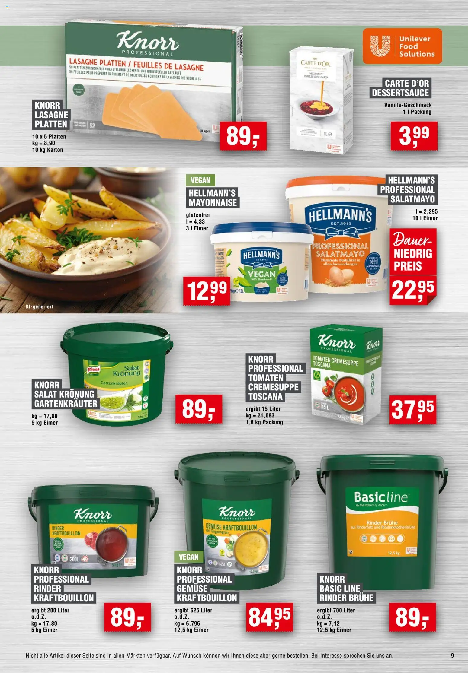 Handelshof Gastro & GV – gültig ab 01.10.2026 | Seite: 9 | Produkte: Brühe, Vanille, Gemüse, Salat