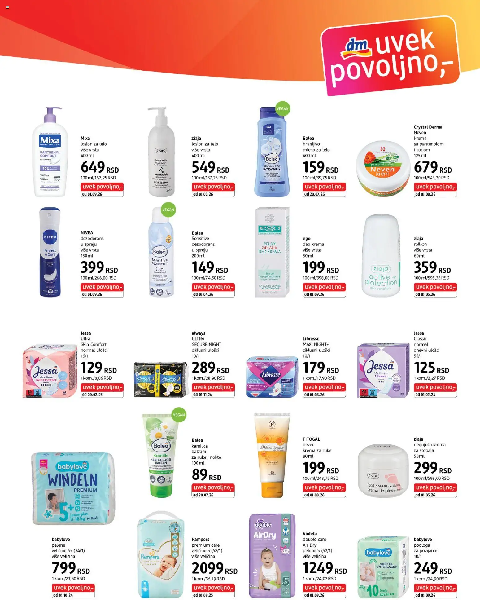 DM Drogerie katalog - važi od 16.05.2026 | Strana: 5 | Proizvode: Nivea, Balzam, Krema, Pelene