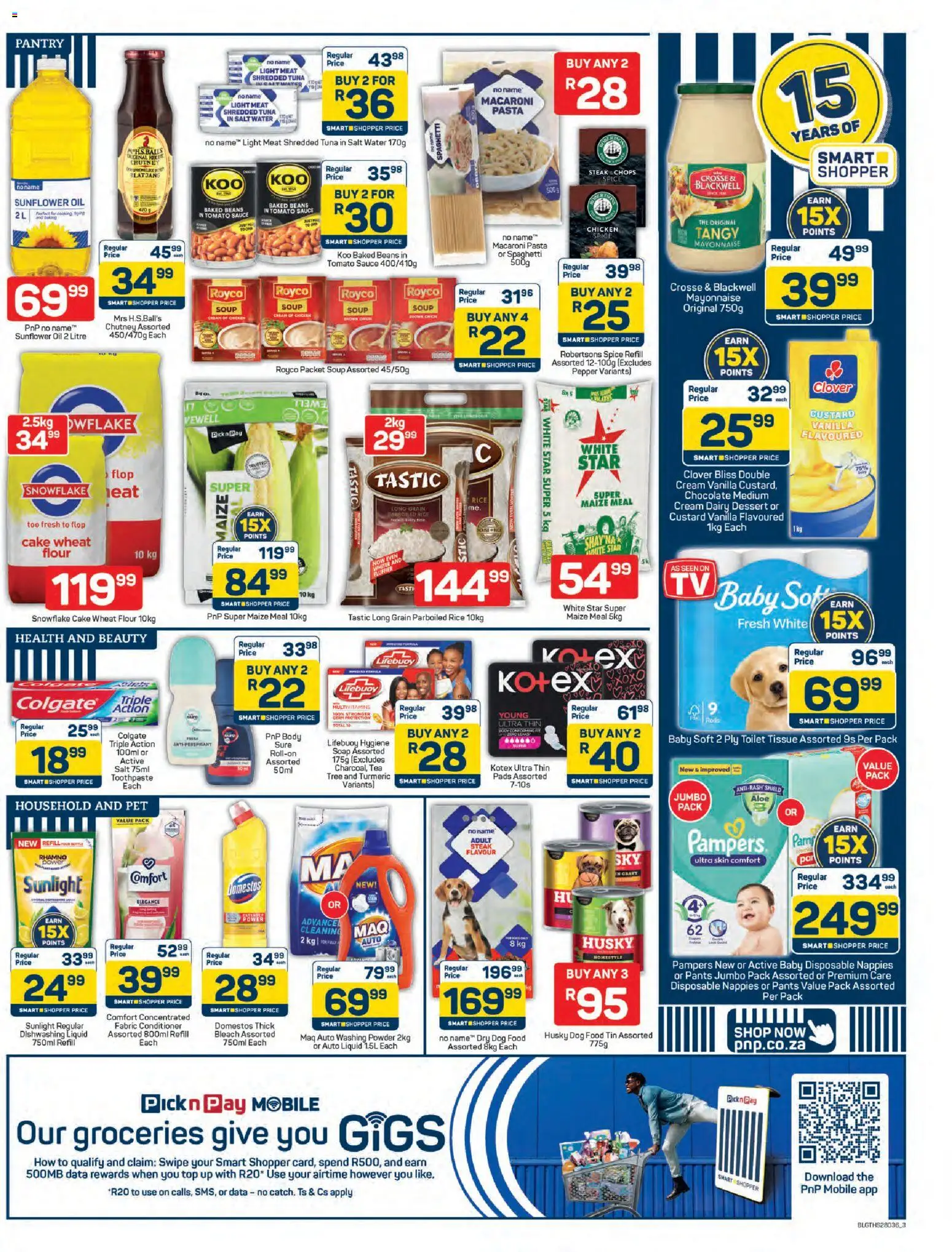 New Pick n Pay catalogue – valid from 09.04.2026 | Page: 3 | Products: Beans, Light, Toothpaste, Dishwashing liquid