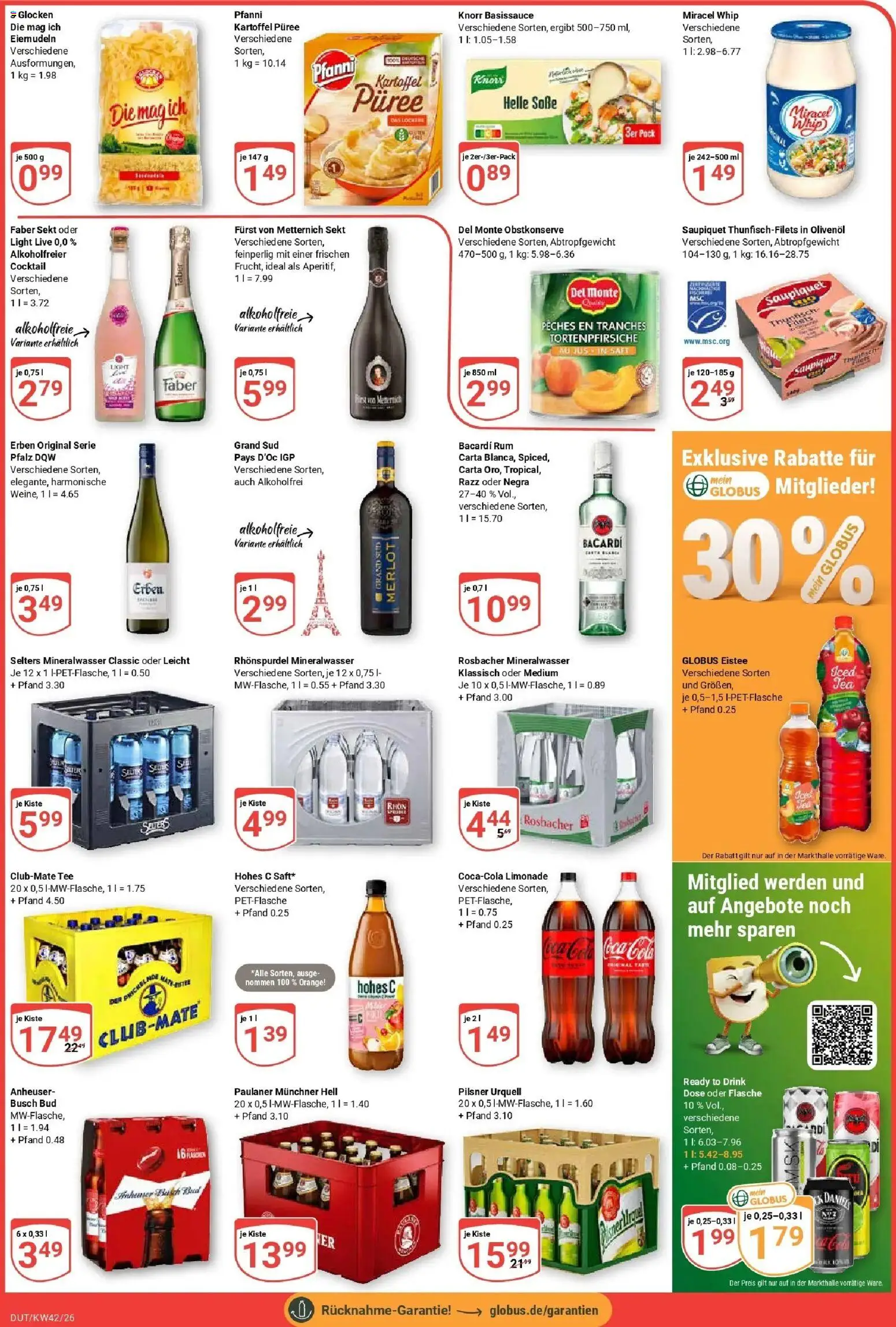 Globus Prospekt Wetzlar-Dutenhofen (ab 12.10.2026) » Angebote online | Seite: 4 | Produkte: Olivenol, Mineralwasser, Pilsner urquell, Saft