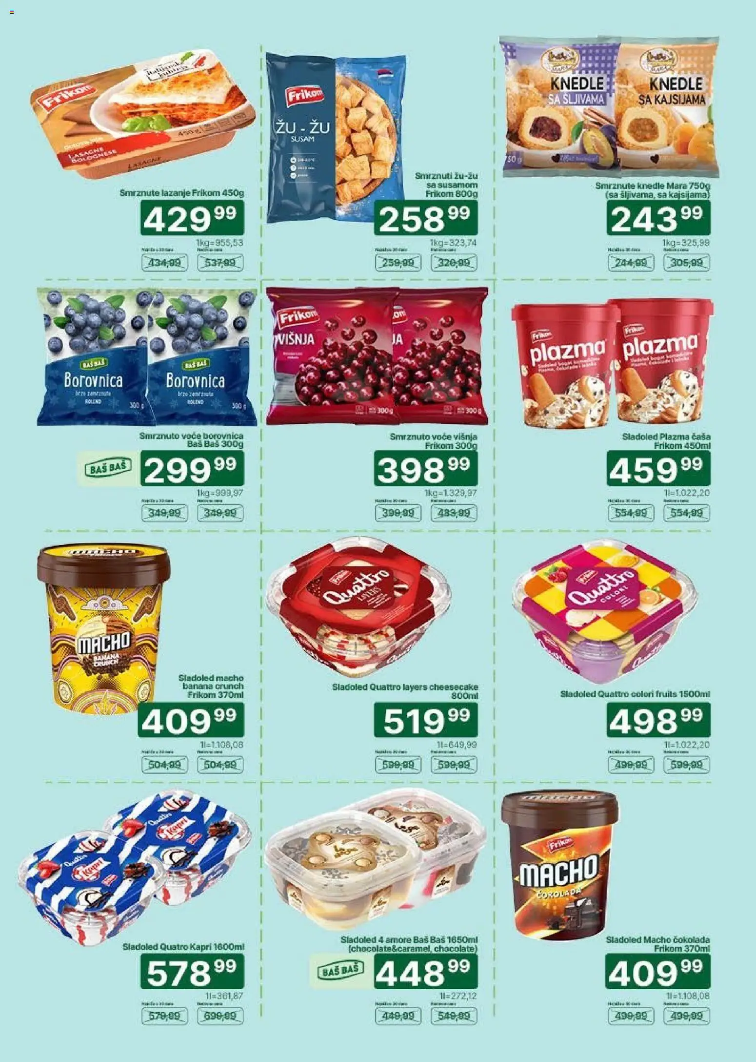 Univerexport katalog - važi od 25.05.2026 | Strana: 11 | Proizvode: Plazma, Borovnica, Čokolada, Knedle