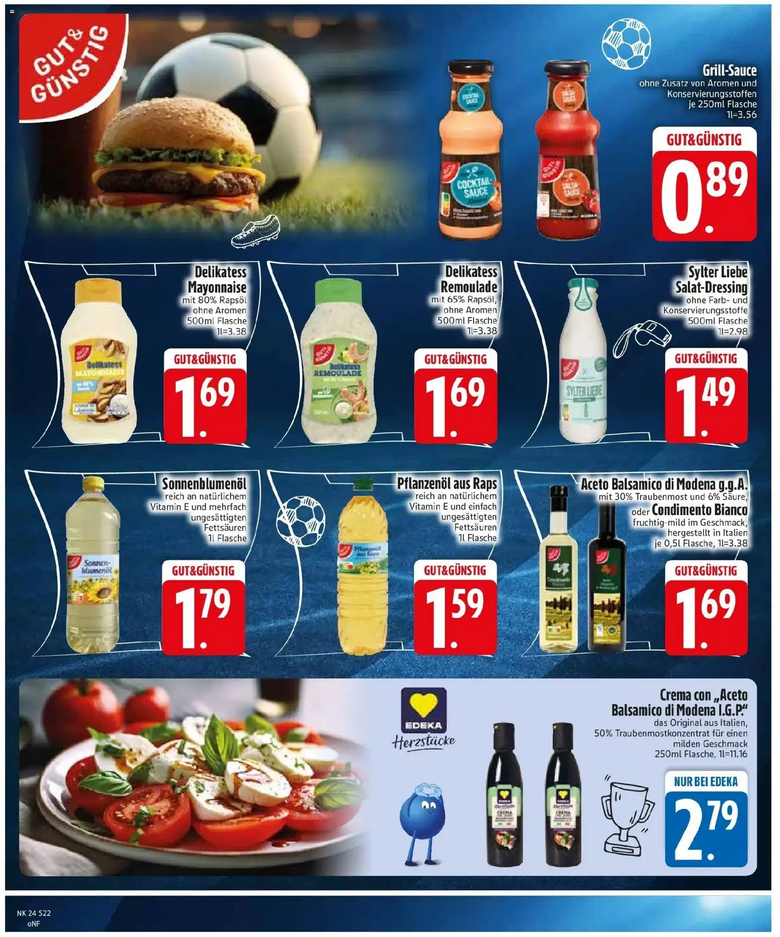 Edeka prospekt Neusäß-Steppach – gültig ab 08.06.2026 | Seite: 24 | Produkte: Balsamico, Sonnenblumenol, Dressing, Mayonnaise