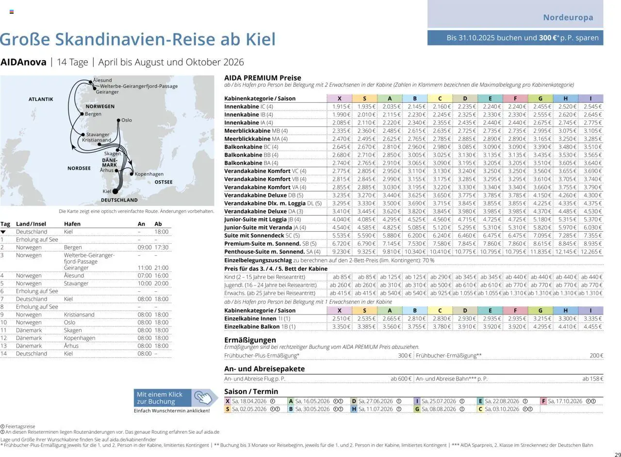Aida Sommer 2026 – gültig ab 01.03.2026 | Seite: 29 | Produkte: Bett