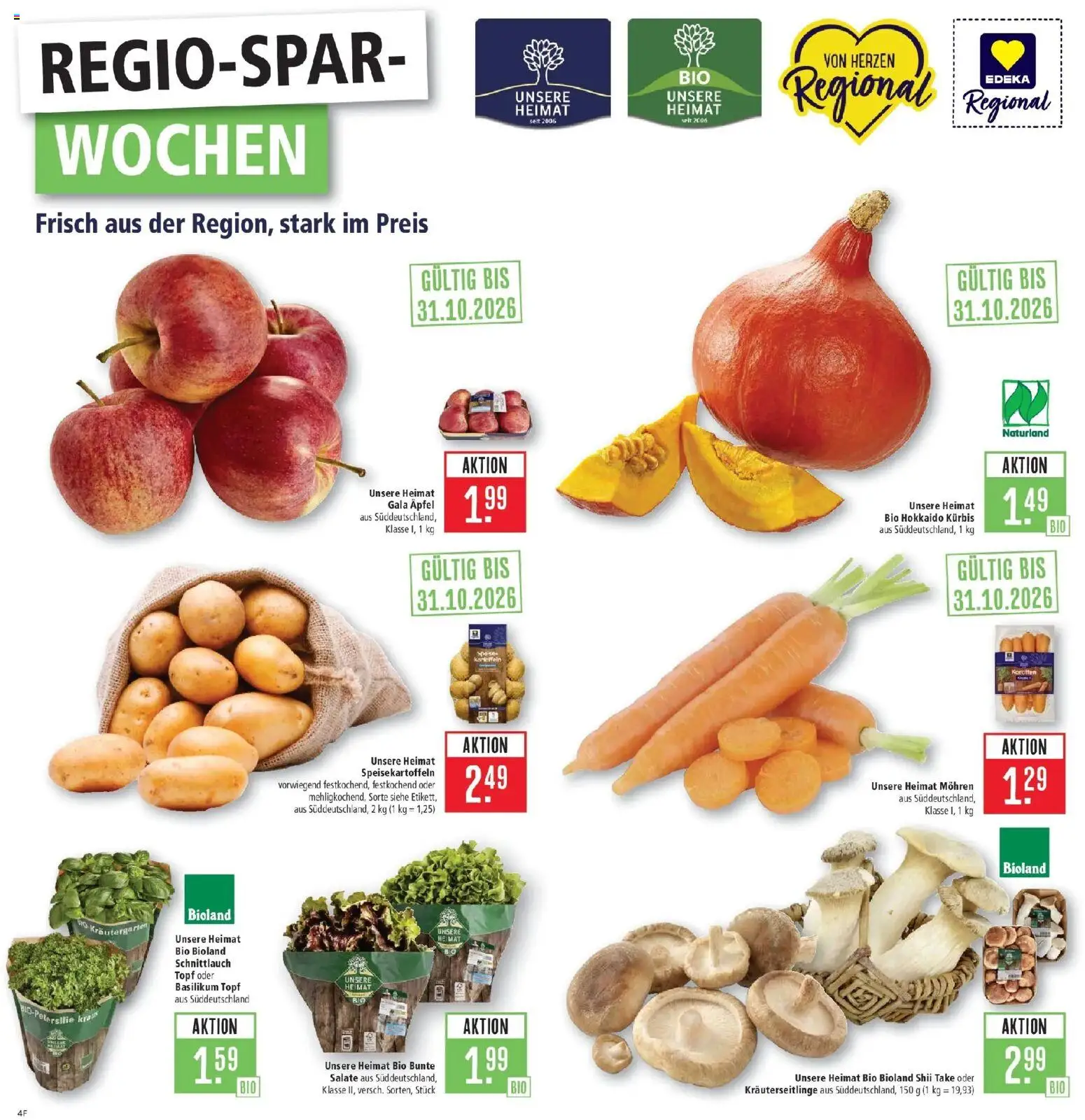 Marktkauf Prospekt Weil Am Rhein (ab 19.10.2026) » Angebote online | Seite: 4 | Produkte: Äpfel, Mohren, Kürbis