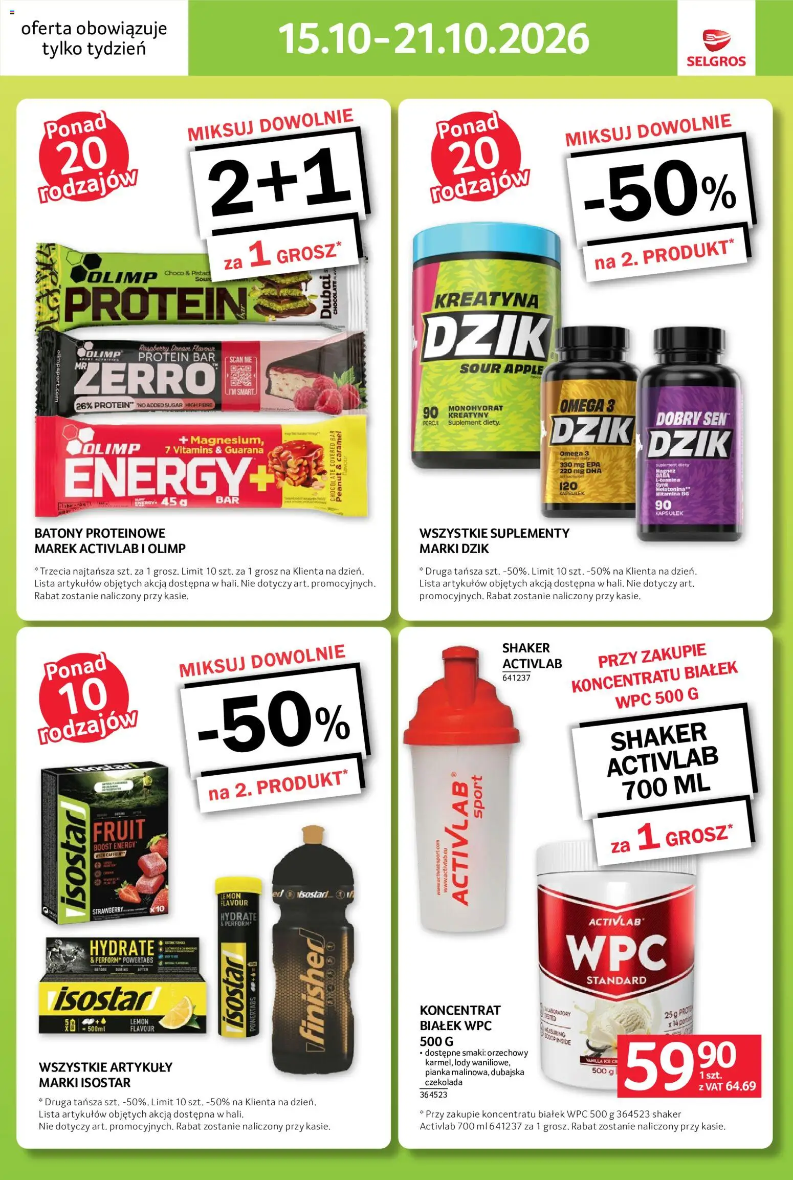 Selgros cash&carry gazetka - Jeszcze więcej super promocji od 15.10.2026 | Strona: 10 | Produkty: Omega, Omega 3, Czekolada, Lody