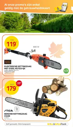 Brico folder - Voorbeeld van een folder van Brico, geldig van 21/09/2026 | Pagina: 8 | Producten: Kettingzaag, Elektrische kettingzaag