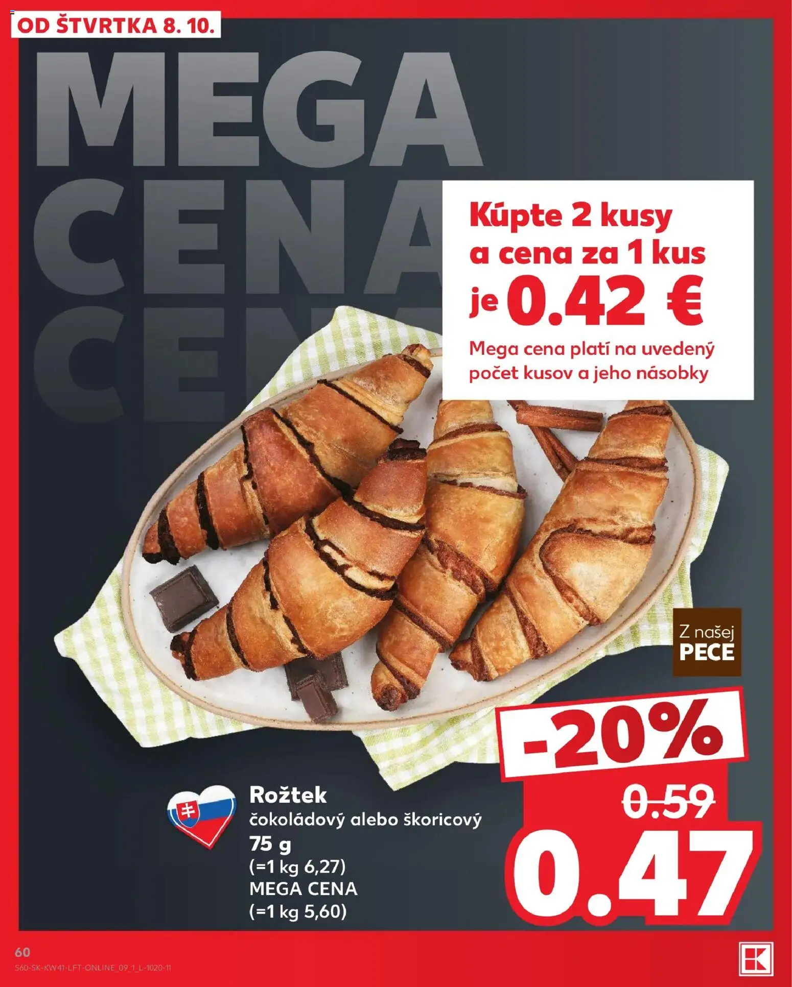 Kaufland SK akciós ujság - amely érvényes a következő dátumtól: 2026.10.08. | Oldal: 60