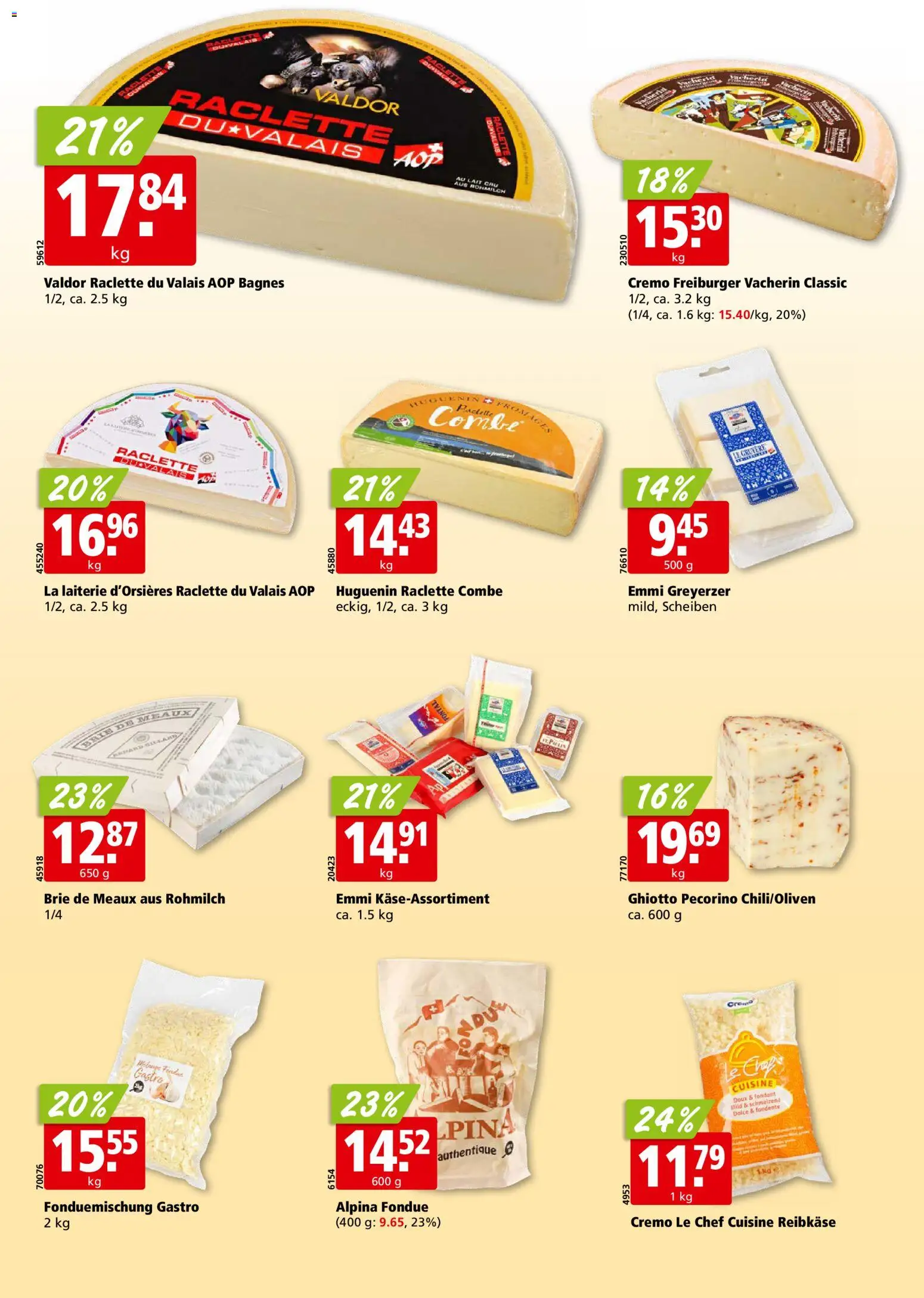 Aligro aktionen Chavannes, Matran, Genf, Sitten – gültig ab 05.10.2026 | Seite: 16 | Produkte: Raclette, Fondue