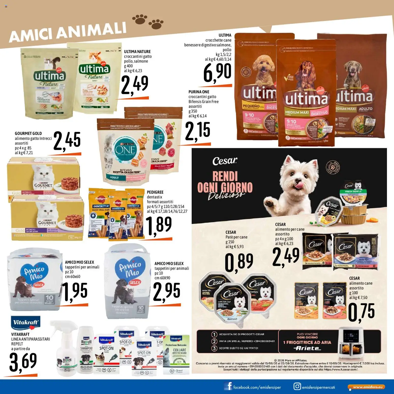 Volantino Emisfero del 09/07/2026 | Pagina: 17 | Prodotti: Shampoo, Pollo, Salmone, Digestivo