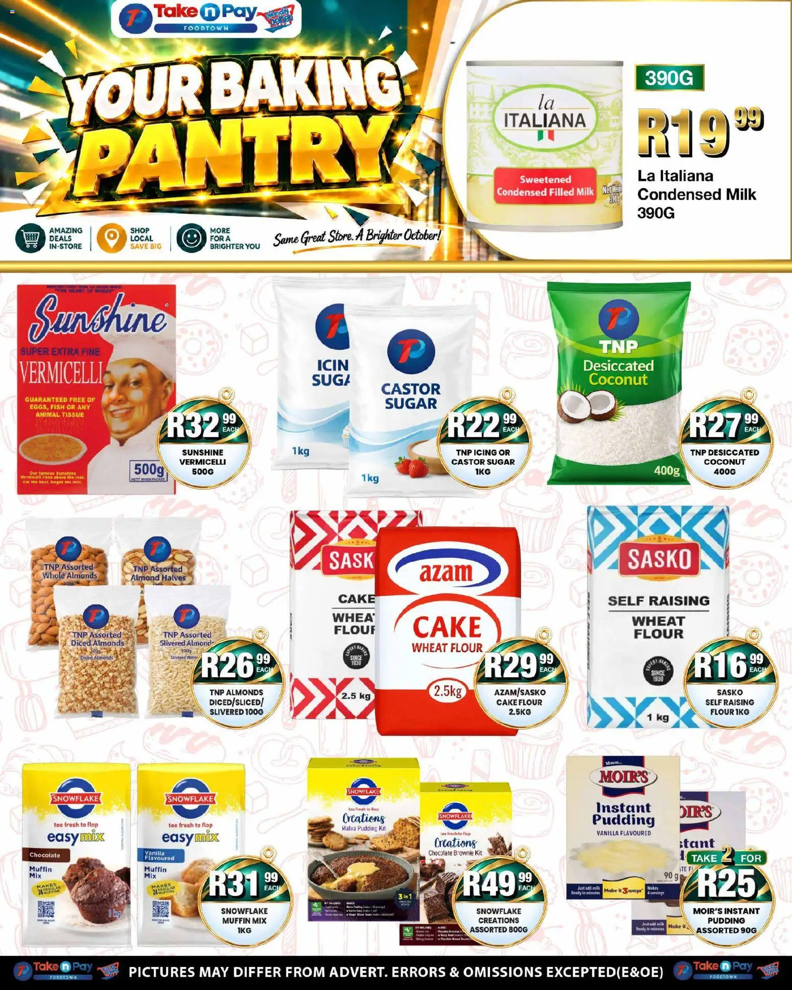 New Take n Pay catalogue – valid from 05/10/2026 | Page: 12 | Products: Muffins, Milk, Chocolate, Fish