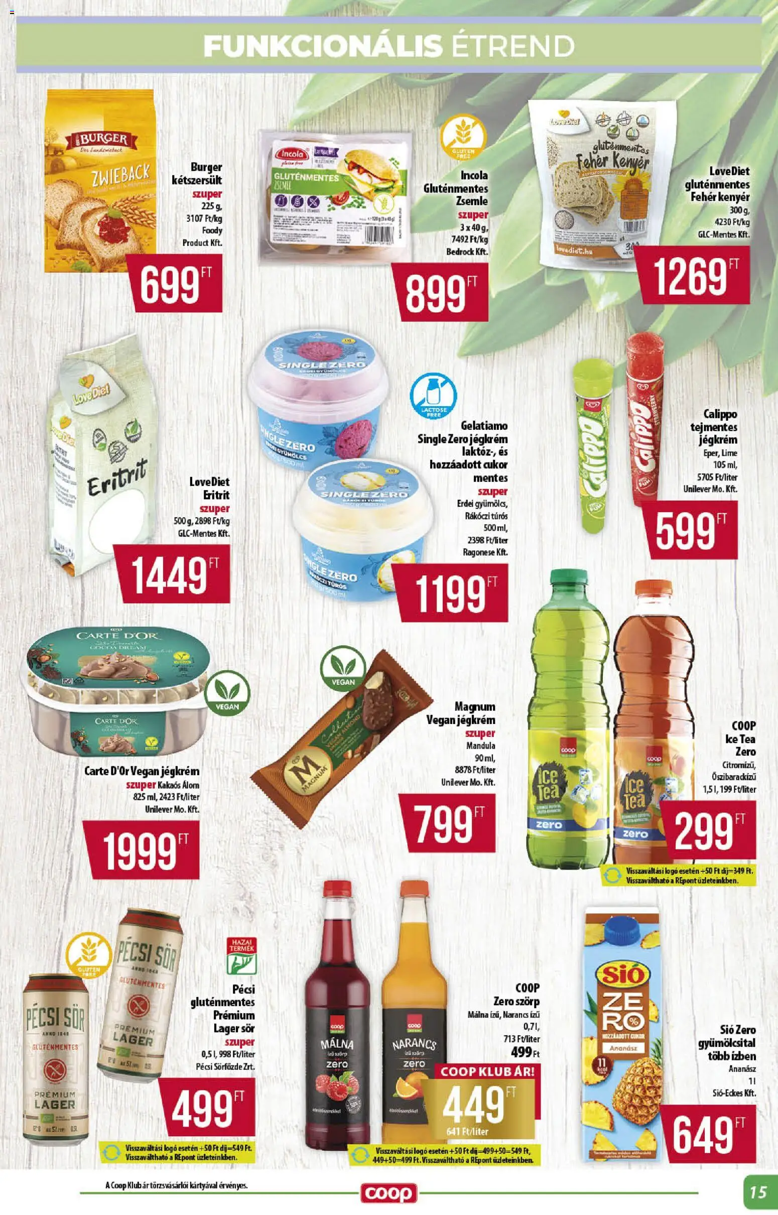 COOP akciós ujság - amely érvényes a következő dátumtól: 18.06.2026 | Oldal: 15 | Termékek: Lime, Kenyér, Kétszersült, Cukor
