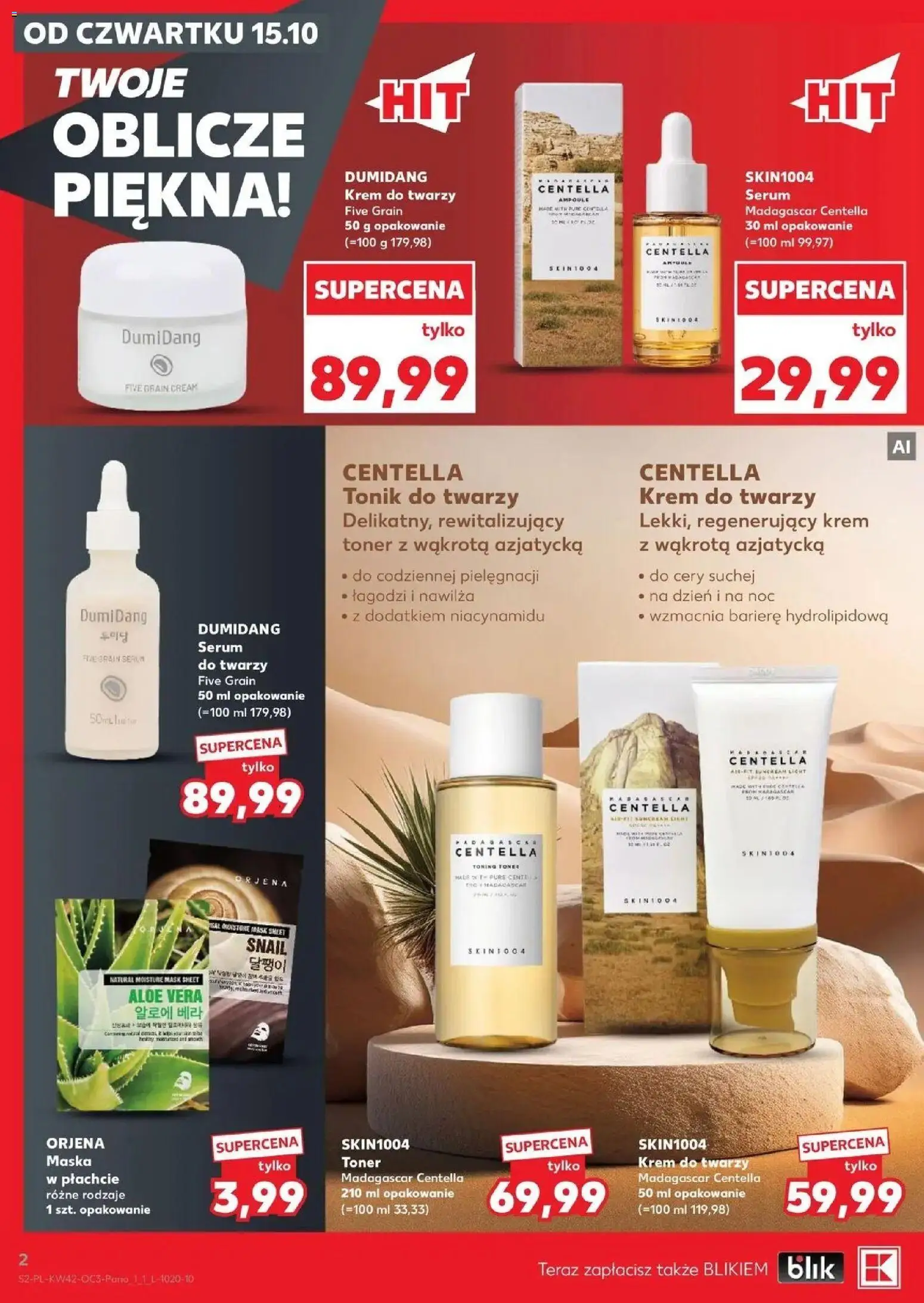 Kaufland gazetka - Chemia i kosmetyki od 15.10.2026 - od jutra PDF | Strona: 2 | Produkty: Maska, Krem, Tonik, Serum do twarzy