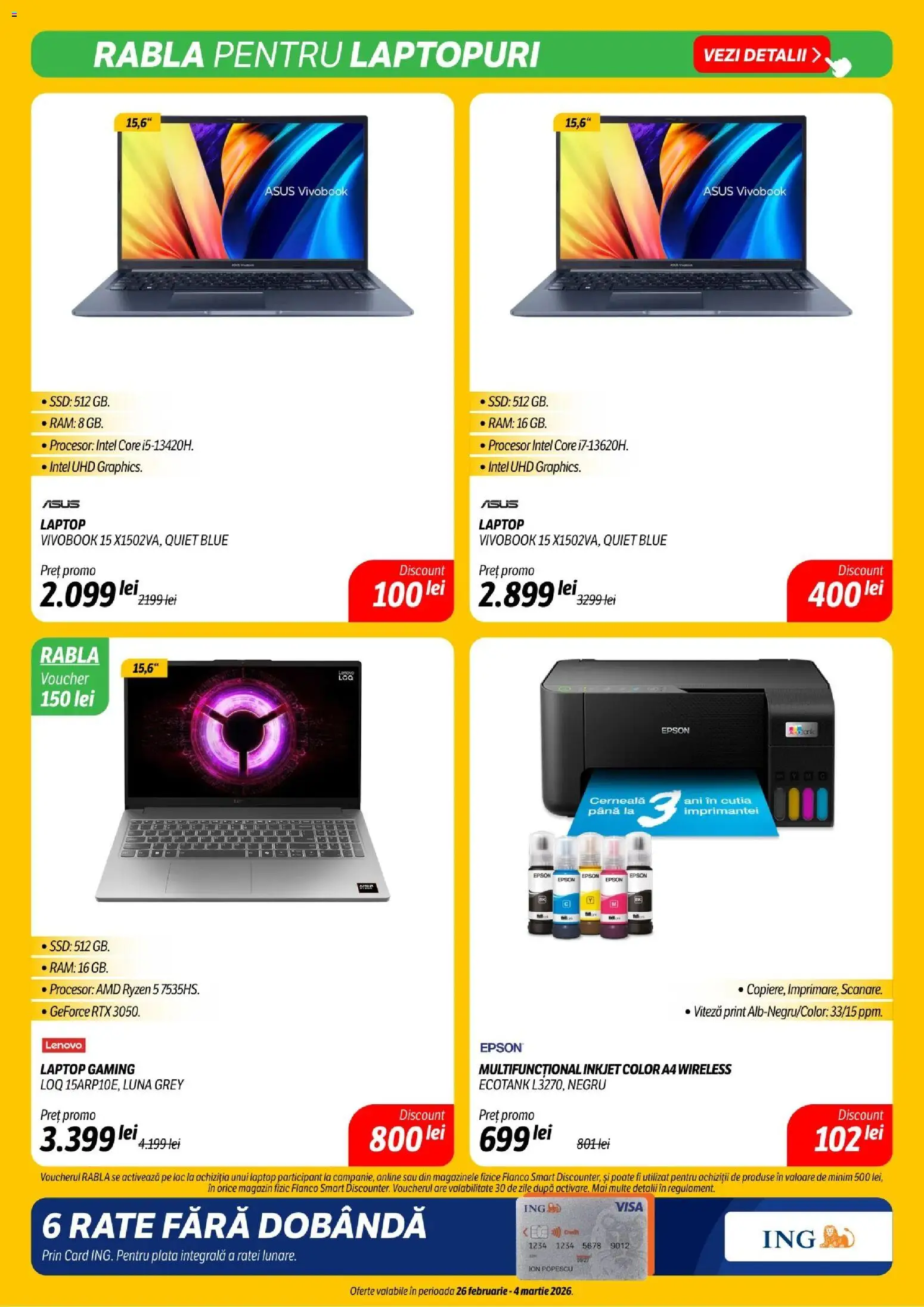 Noul catalog Flanco – valabil de la 26.02.2026 | Pagină: 14 | Produse: Laptop, Grey