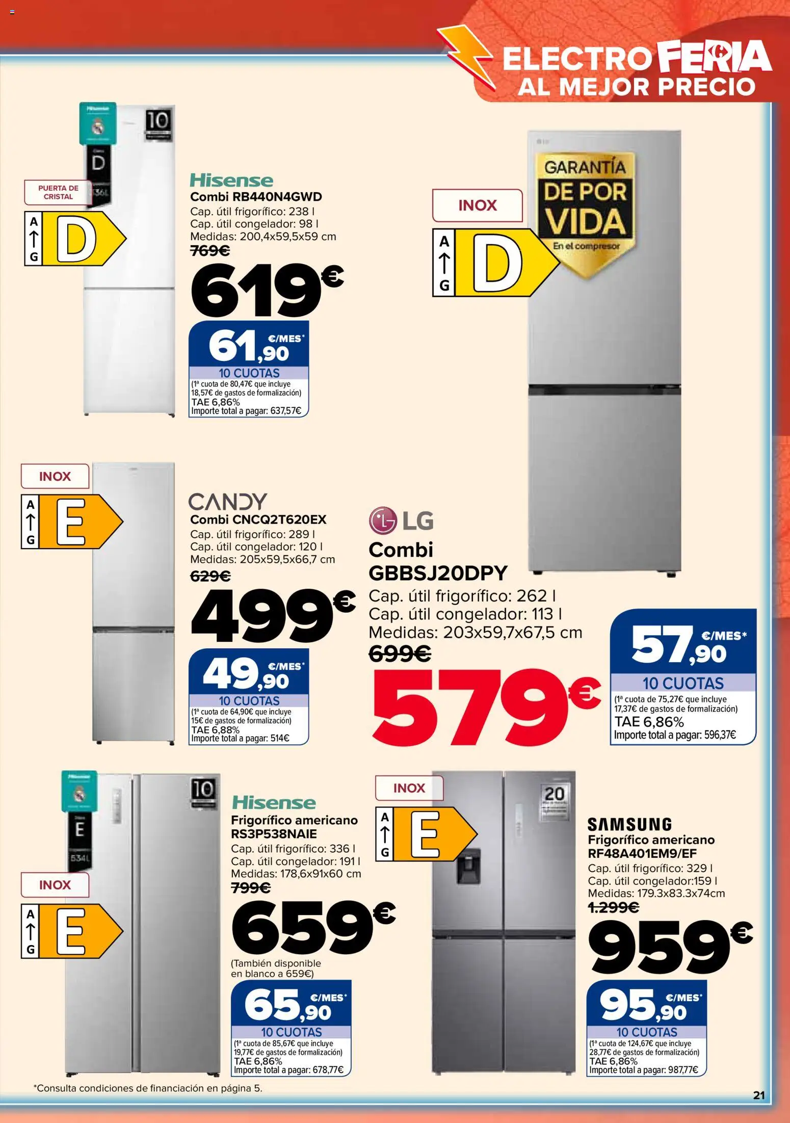 Carrefour Electro Feria │ válido desde el 27/10/2026 | Página: 21 | Productos: Congelador, Combi