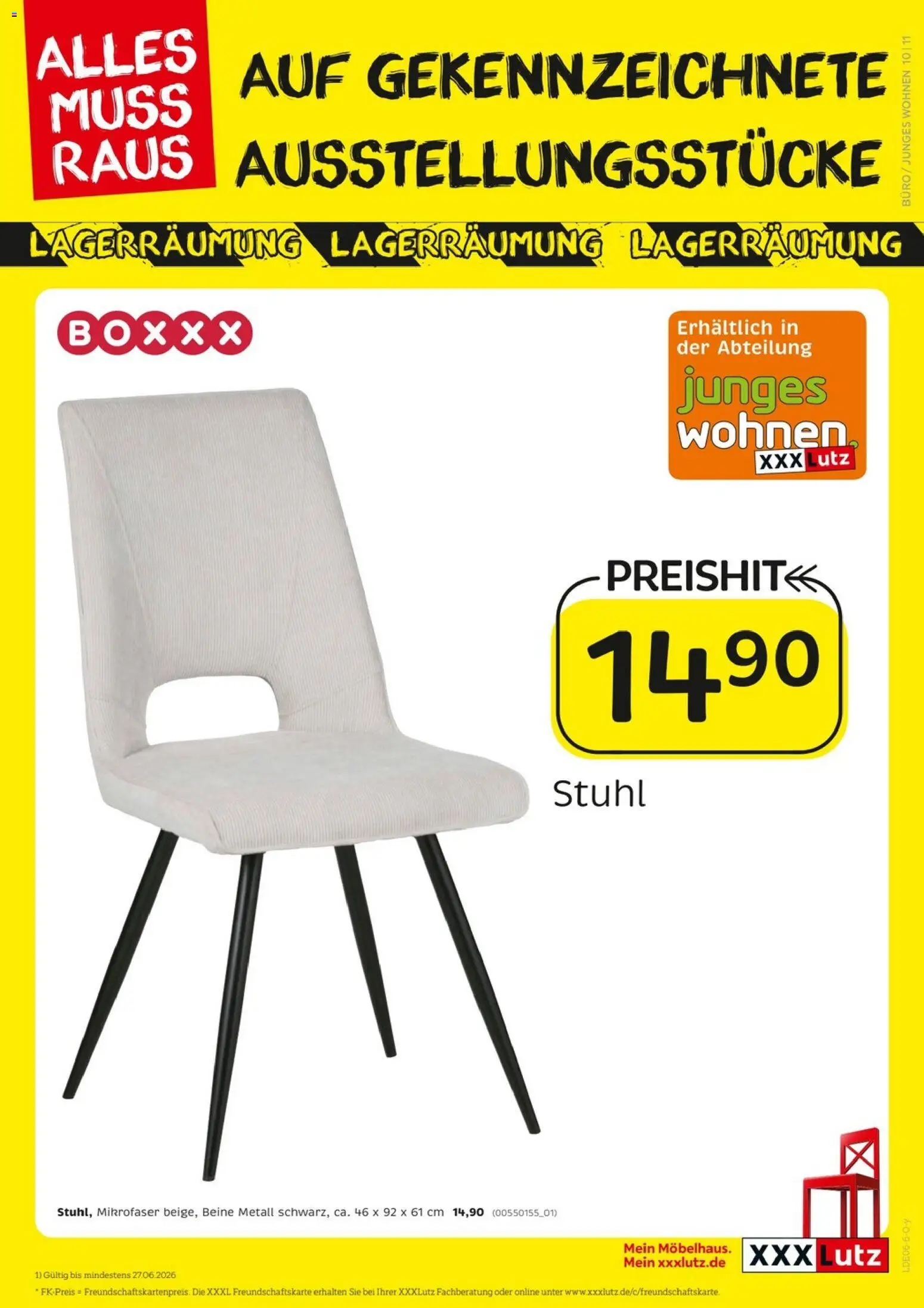 XXXLutz Größte Lagerräumung – gültig ab 13.06.2026 | Seite: 11 | Produkte: Stuhl