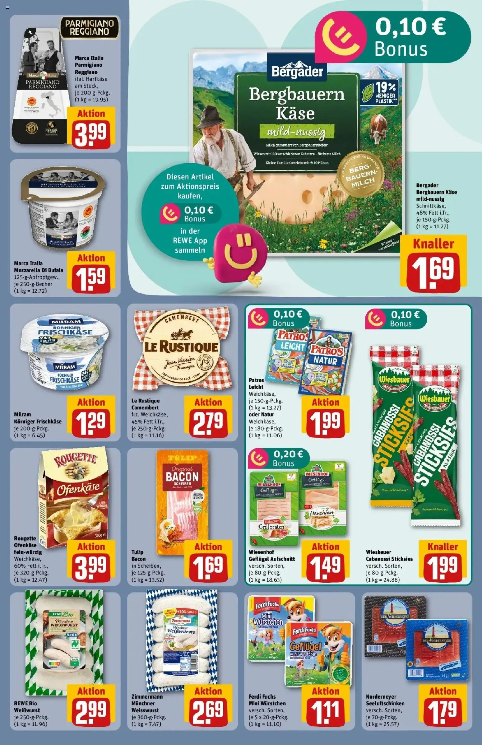 REWE Prospekt ab 05.10.2026 zum Blättern » Angebote | Seite: 19 | Produkte: Hahnchen, Käse, Mozzarella, Frischkase