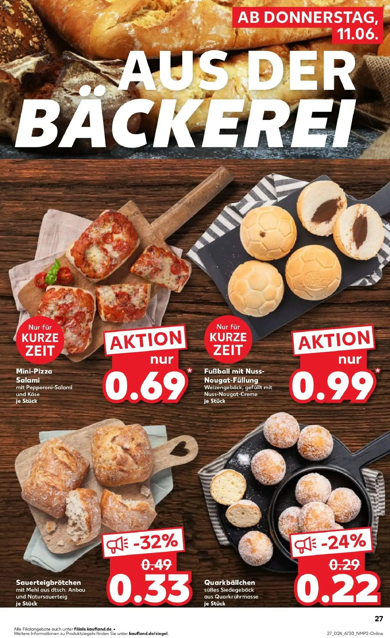 Kaufland Prospekt Berlin – gültig ab 08.06.2026 | Seite: 36 | Produkte: Bäckerei, Mehl, Fußball, Pizza