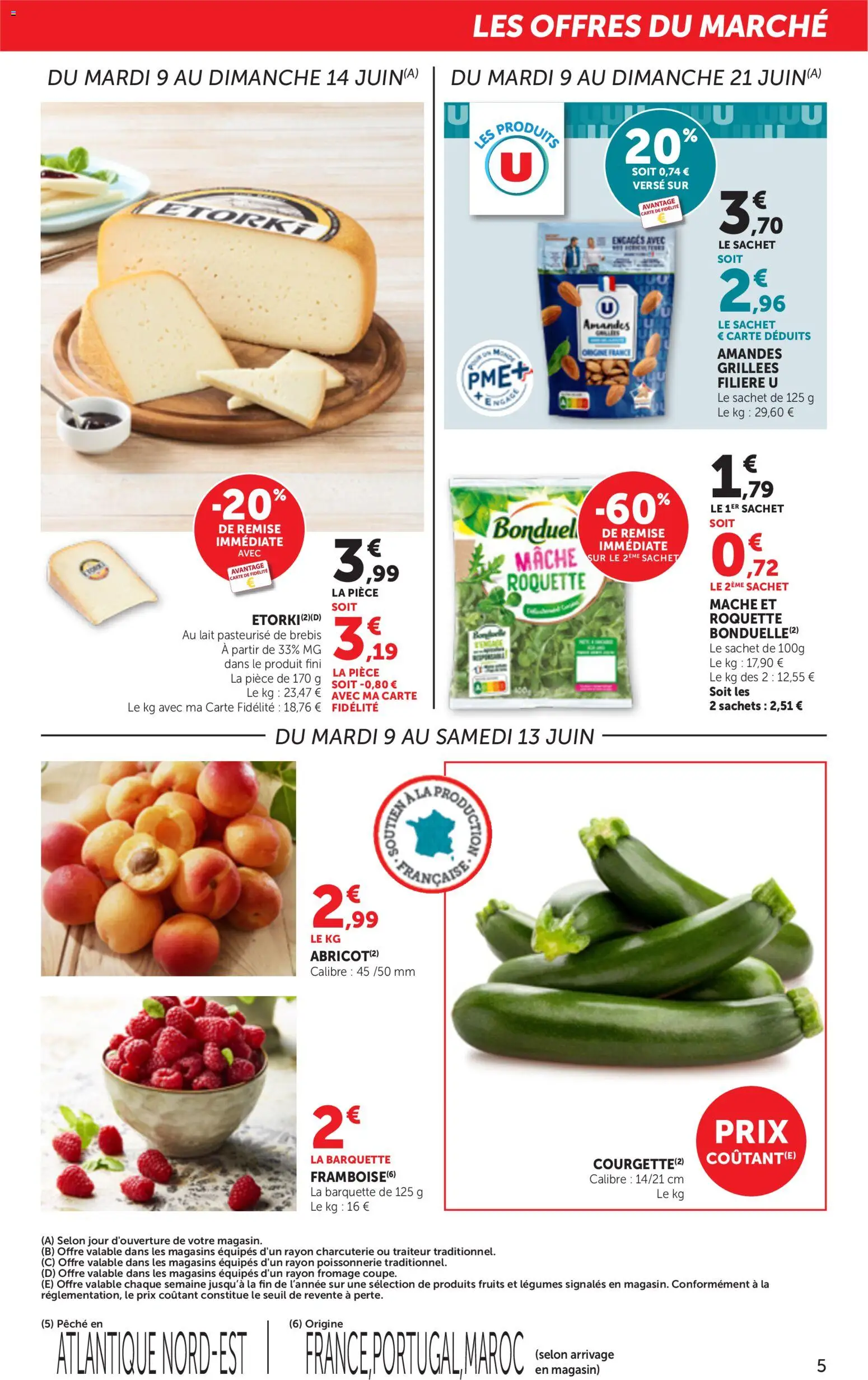 {H1} | Page: 5 | Produits: Poissonnerie, Roquette, Lait, Fromage
