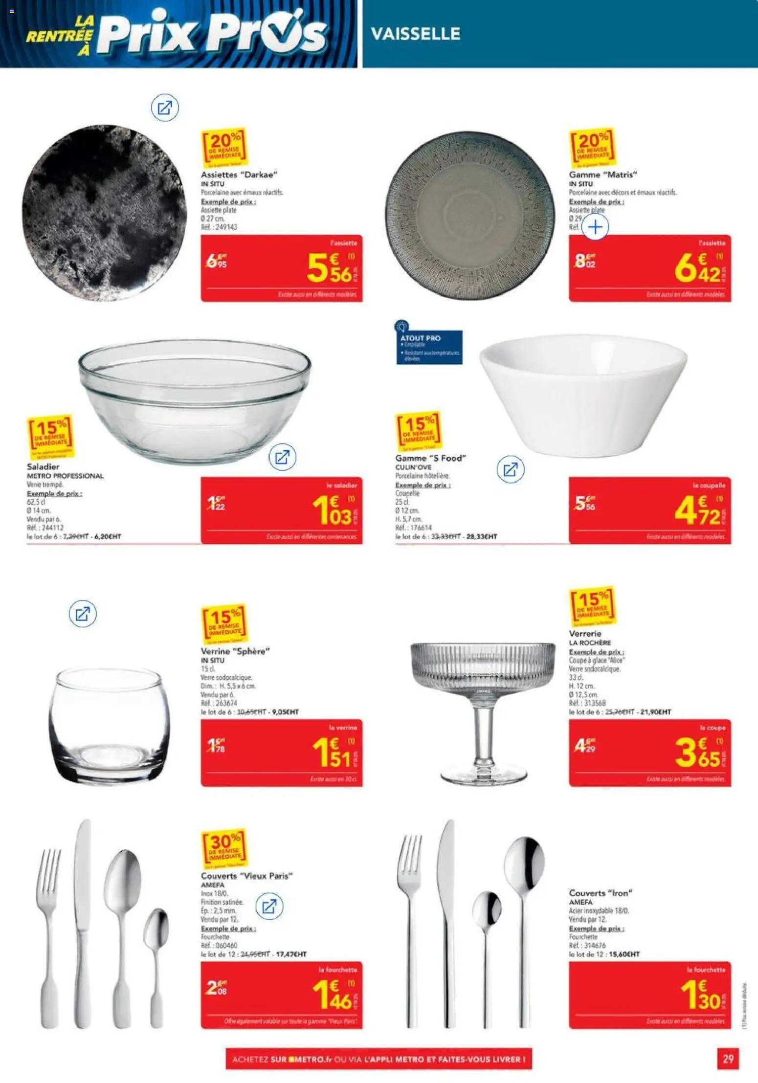 {H1} | Page: 29 | Produits: Vaisselle, Porcelaine, Coupelle, Assiette
