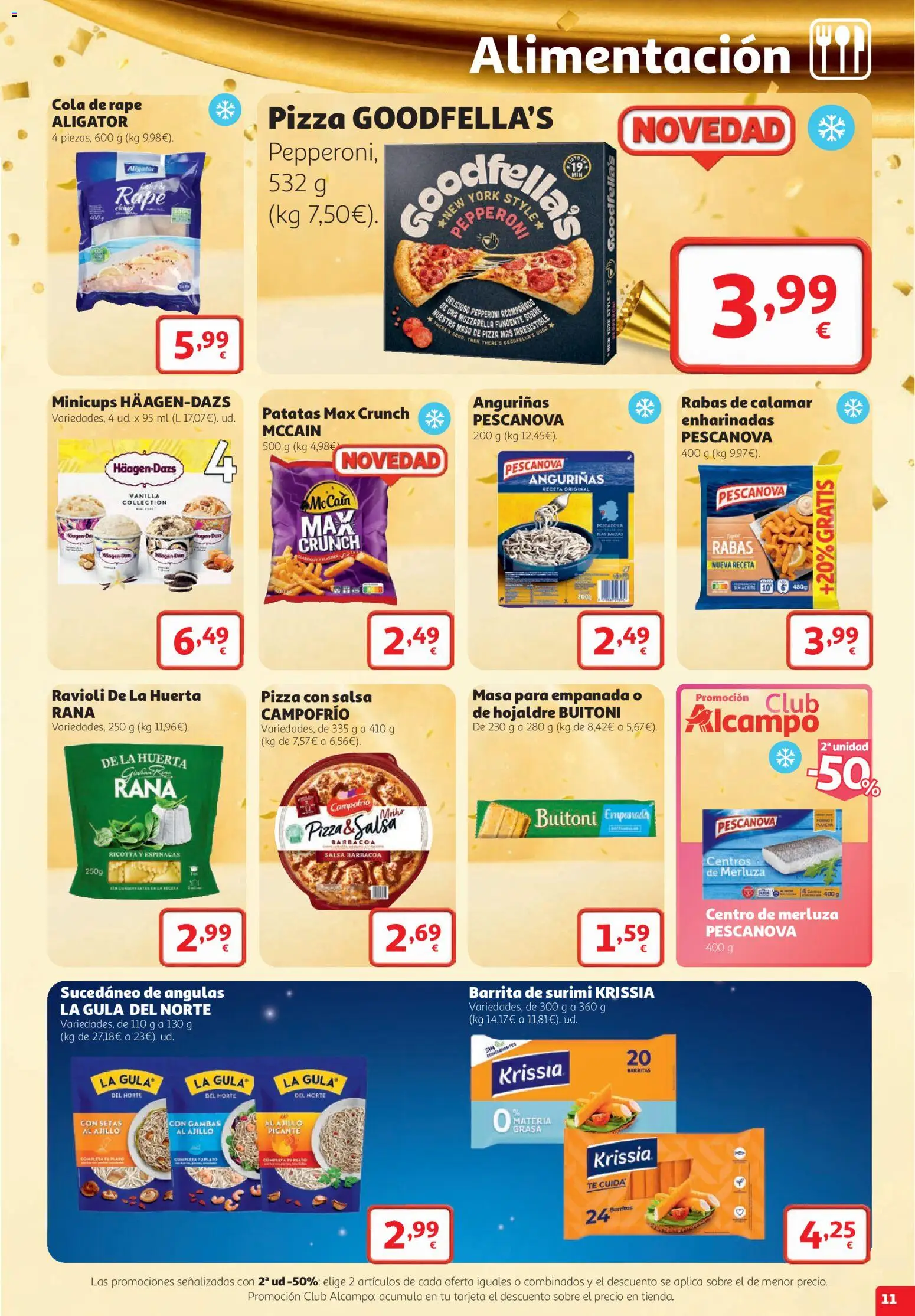 Alcampo SST Grandes Marcas │ válido desde el 22/10/2026 | Página: 11 | Productos: Setas, Masa, Barbacoa, Salsa barbacoa