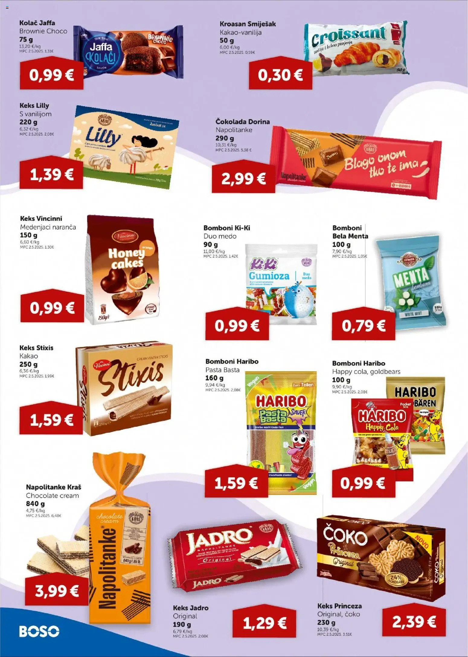 Boso katalog | vrijedi od 30.07.2026 | Stranica: 8 | Proizvodi: Čokolada, Napolitanke, Pasta, Kroasan