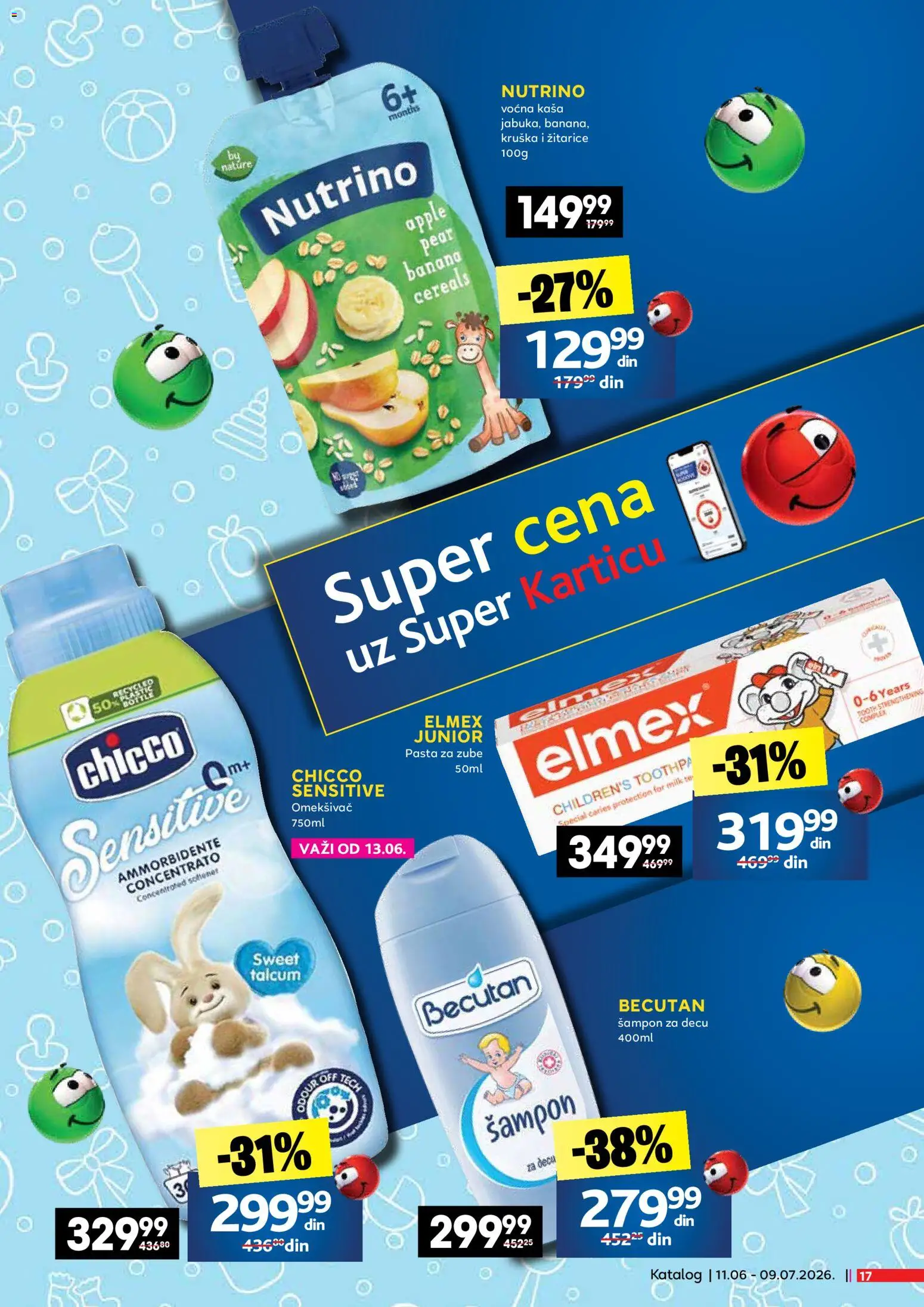 Idea katalog - važi od 11.06.2026 | Strana: 17 | Proizvode: Banana, Žitarice, Šampon, Pasta za zube
