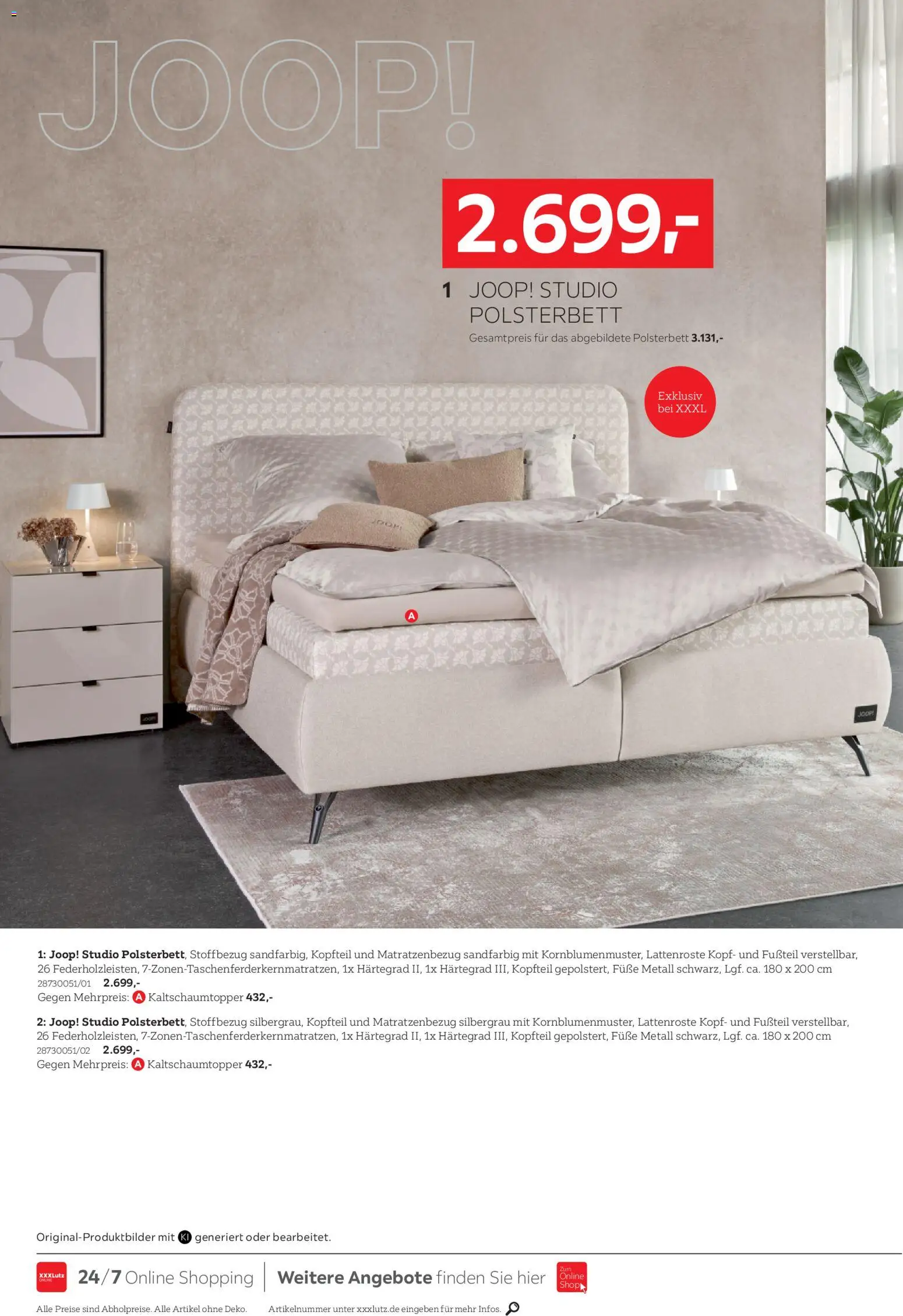 XXXLutz JOOP! Aktionswochen – gültig ab 17.10.2026 | Seite: 6 | Produkte: Polsterbett