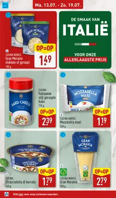 CUISINE Stracciatella di burrata 140 g., Stracciatella di burrata 140 g. - Voorbeeld van een folder van Aldi, geldig van 13-07-2026 | Pagina: 24 | Producten: Kaas, Vlokken, Mozzarella