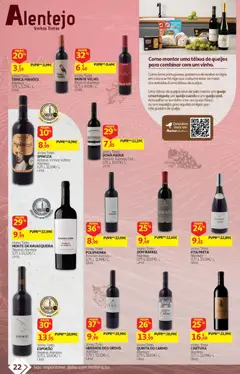 Pré-visualização Auchan folheto - Vinhos válido de 22/09/2026 | Página: 22 | Produtos: Mesa, Queijo, Vinho, Queijo curado
