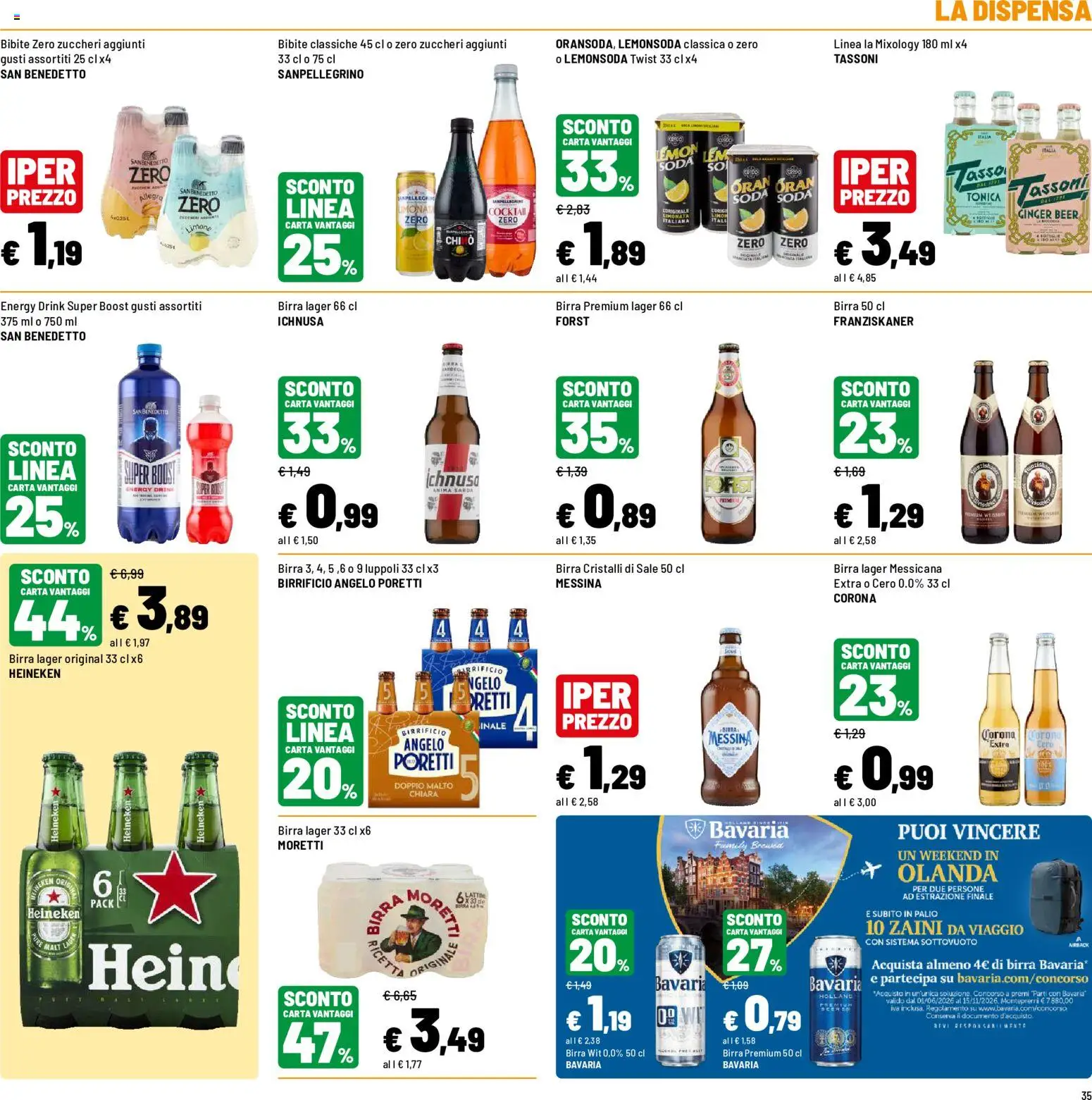 Volantino Iper del 31/08/2026 | Pagina: 35 | Prodotti: Birra, Limonata, Cocktail, Bibite
