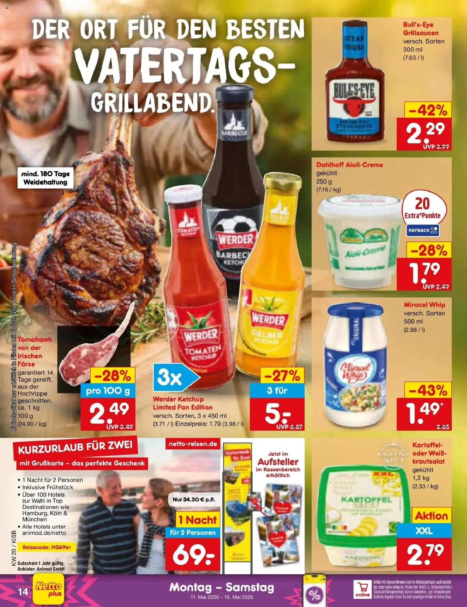 Netto Marken-Discount Prospekt Bad Friedrichshall	 – gültig ab 10.05.2026 | Seite: 15 | Produkte: Top, Tomaten, Miracel whip, Fleisch