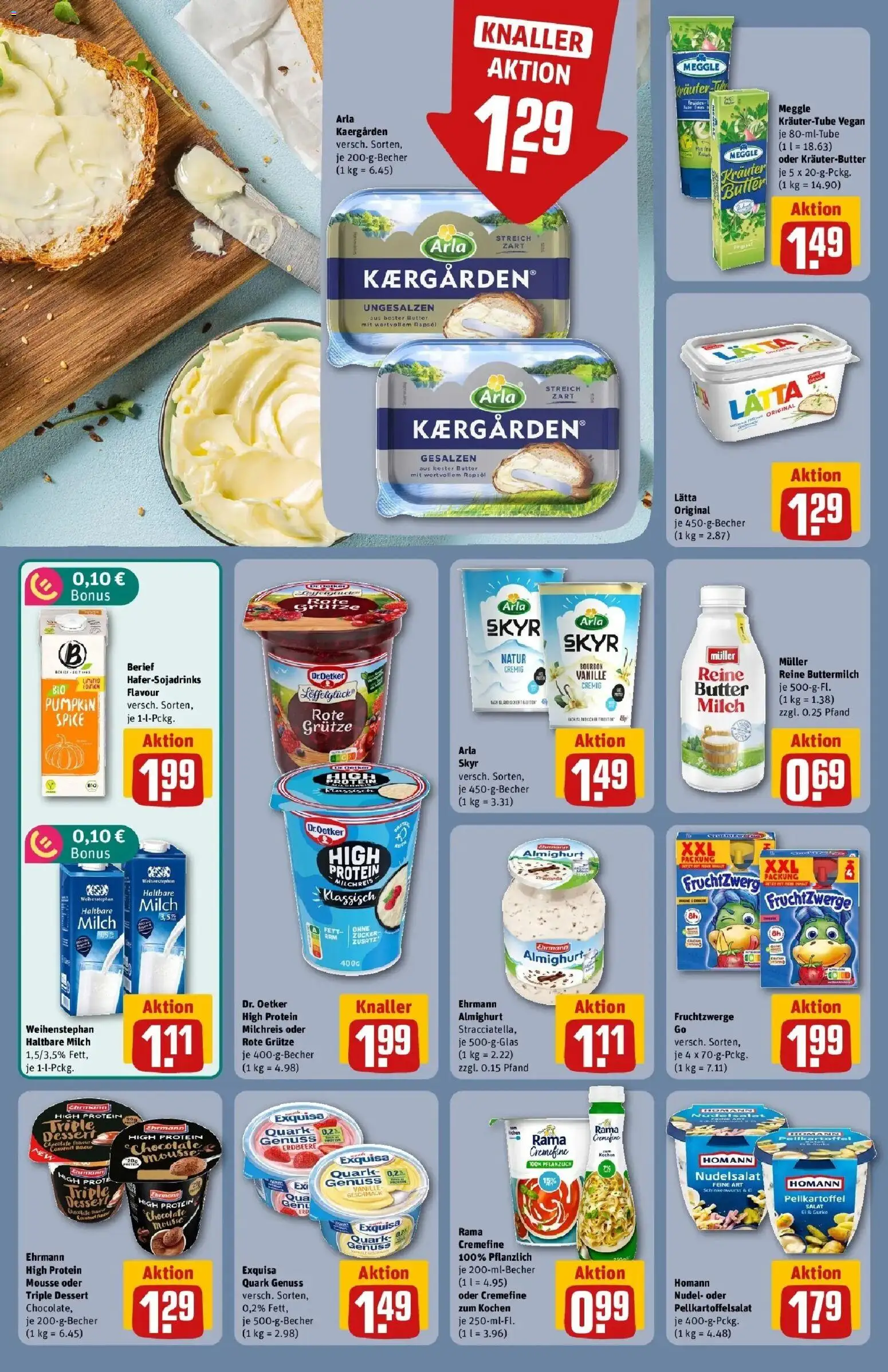 REWE Prospekt ab 28.09.2026 zum Blättern » Angebote | Seite: 20 | Produkte: Milch, Rama cremefine, Vanille, Lätta